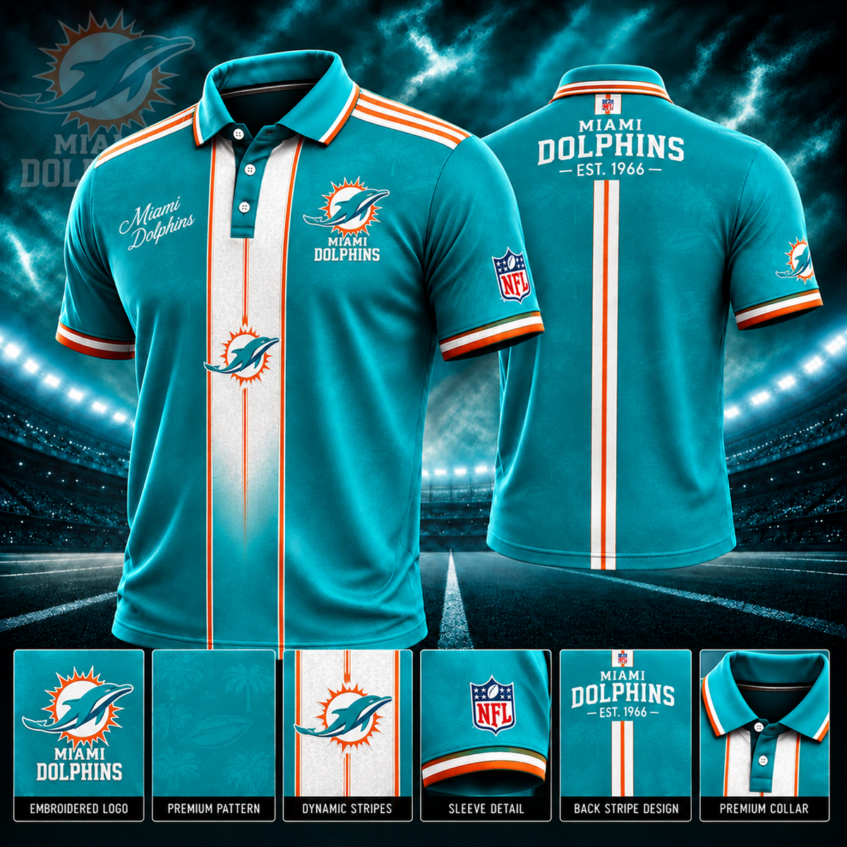MIA x NFL Polo Shirt Limited Edition