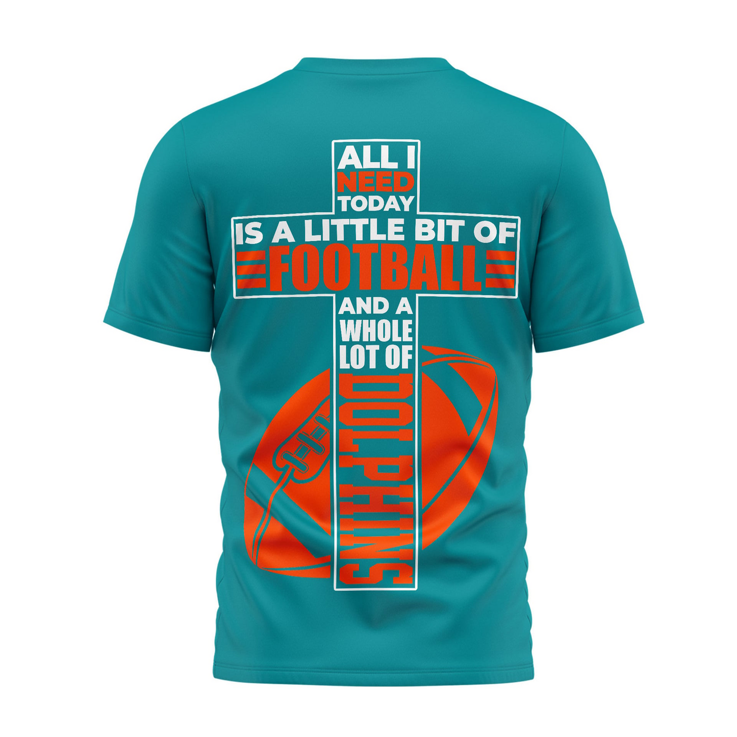 MIA x NFL Whole Lot of Football Christian Cross 3D Shirt
