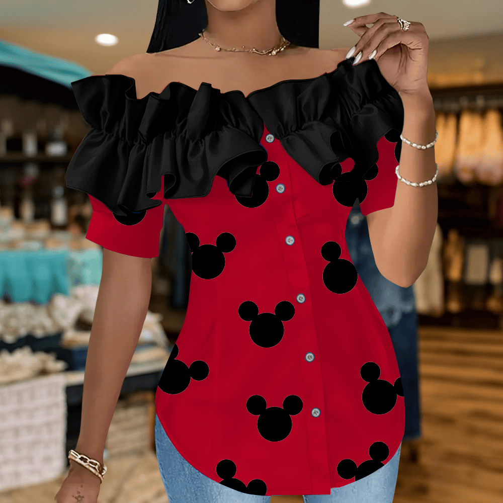 MK Premium Women Ruffle Off-Shoulder Blouse DDT CTND