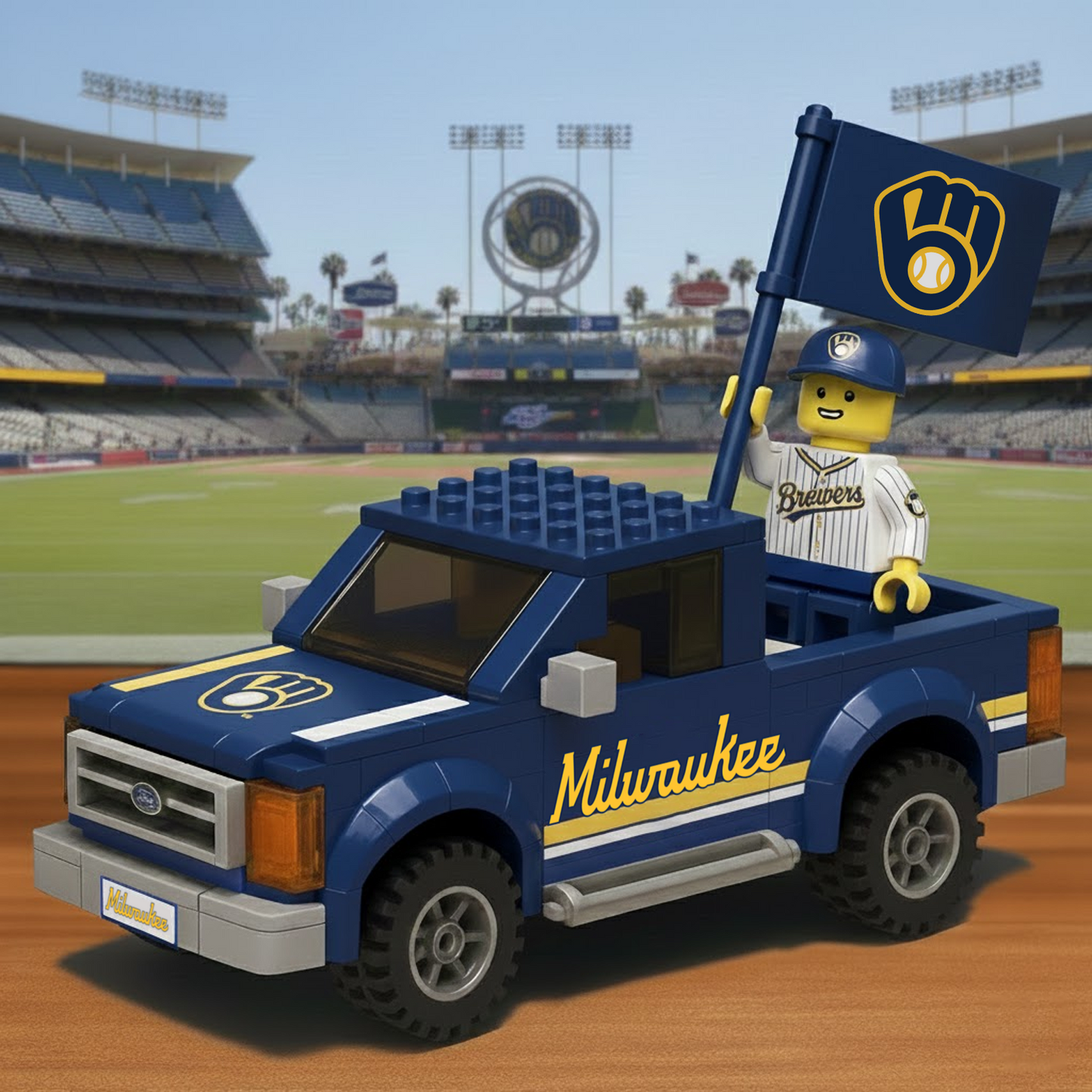 MIL x MLB Building Blocks Truck Toy Set DatND DVT