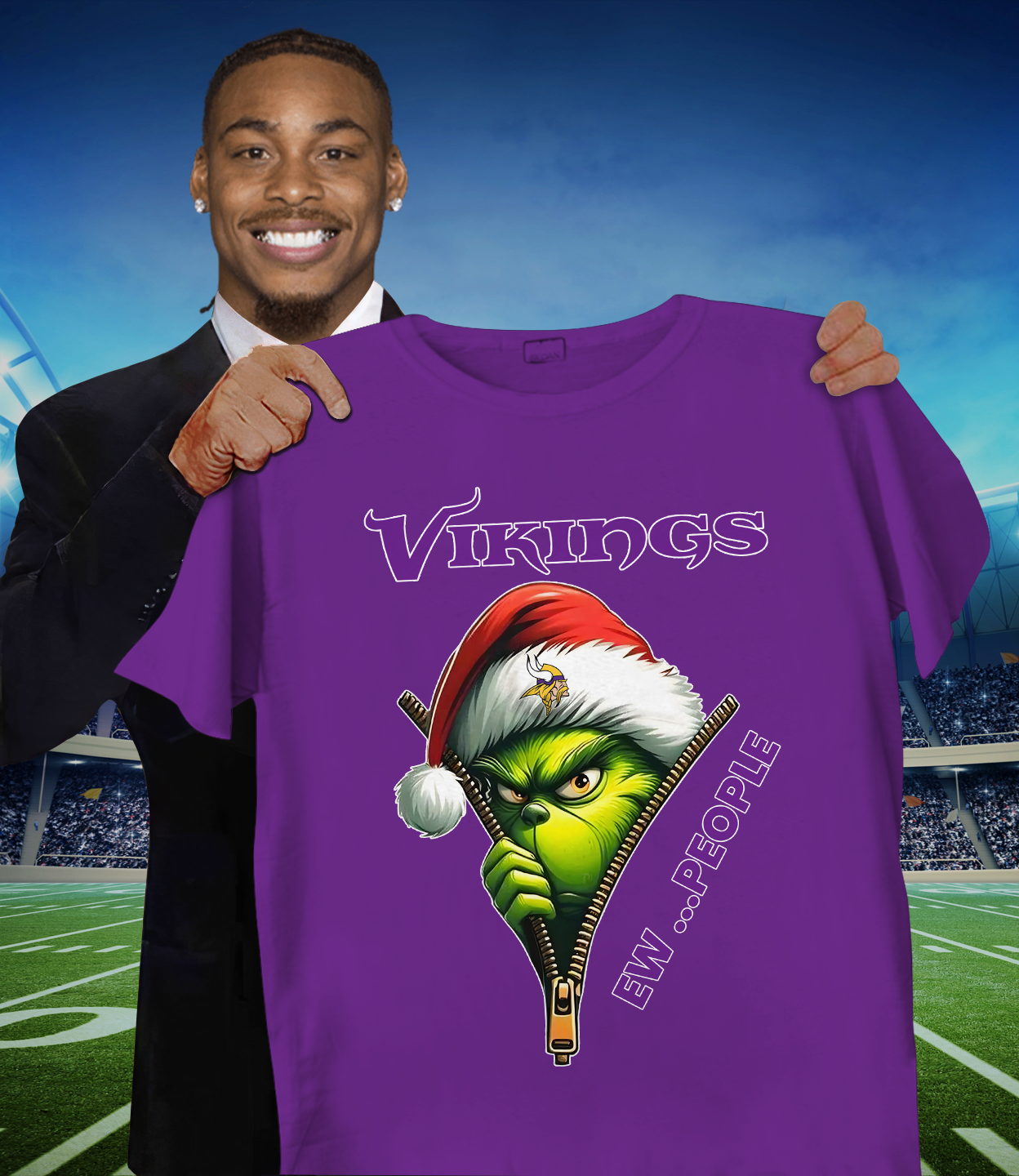 MIN x NFL Christmas T-Shirt DATND TANTD 151125