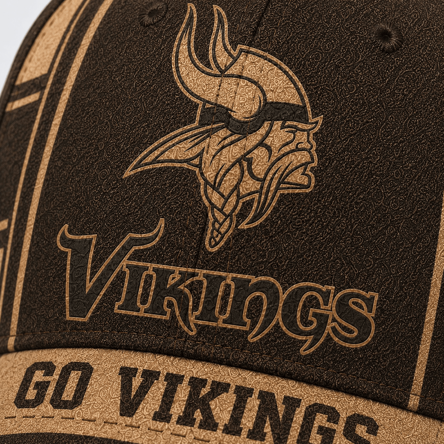 MIN x NFL Premium Vintage Leather Personalized Cap for Loyal Fans