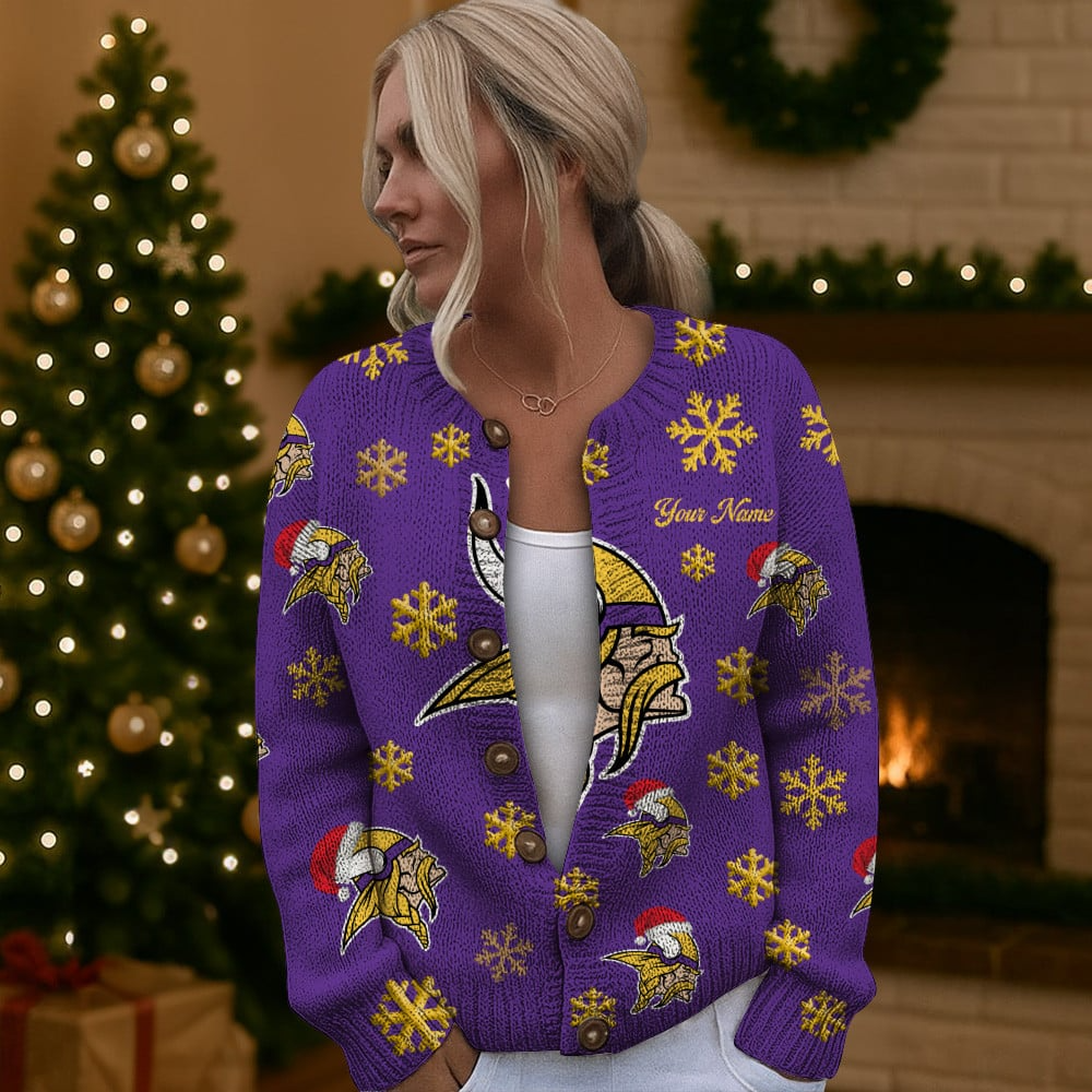 MV x NFL Women Cardigan Sweater Christmas DDT CTND
