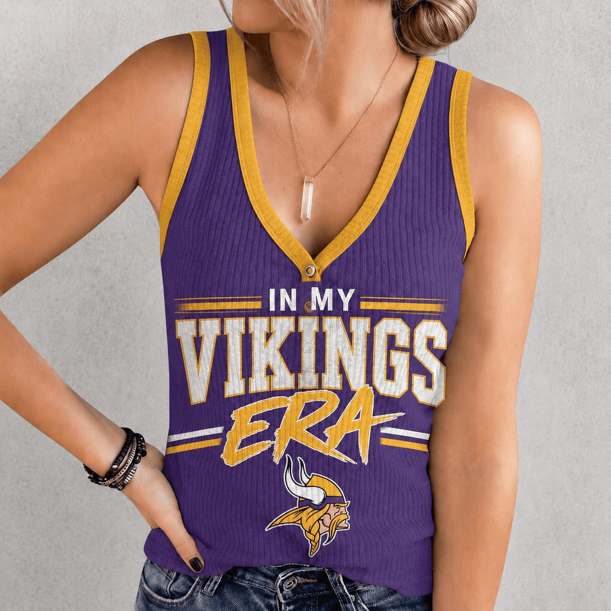 MV x NFL Women V-Neck Ribbed Tank Top Premium Personalized Gift For Fan 250626