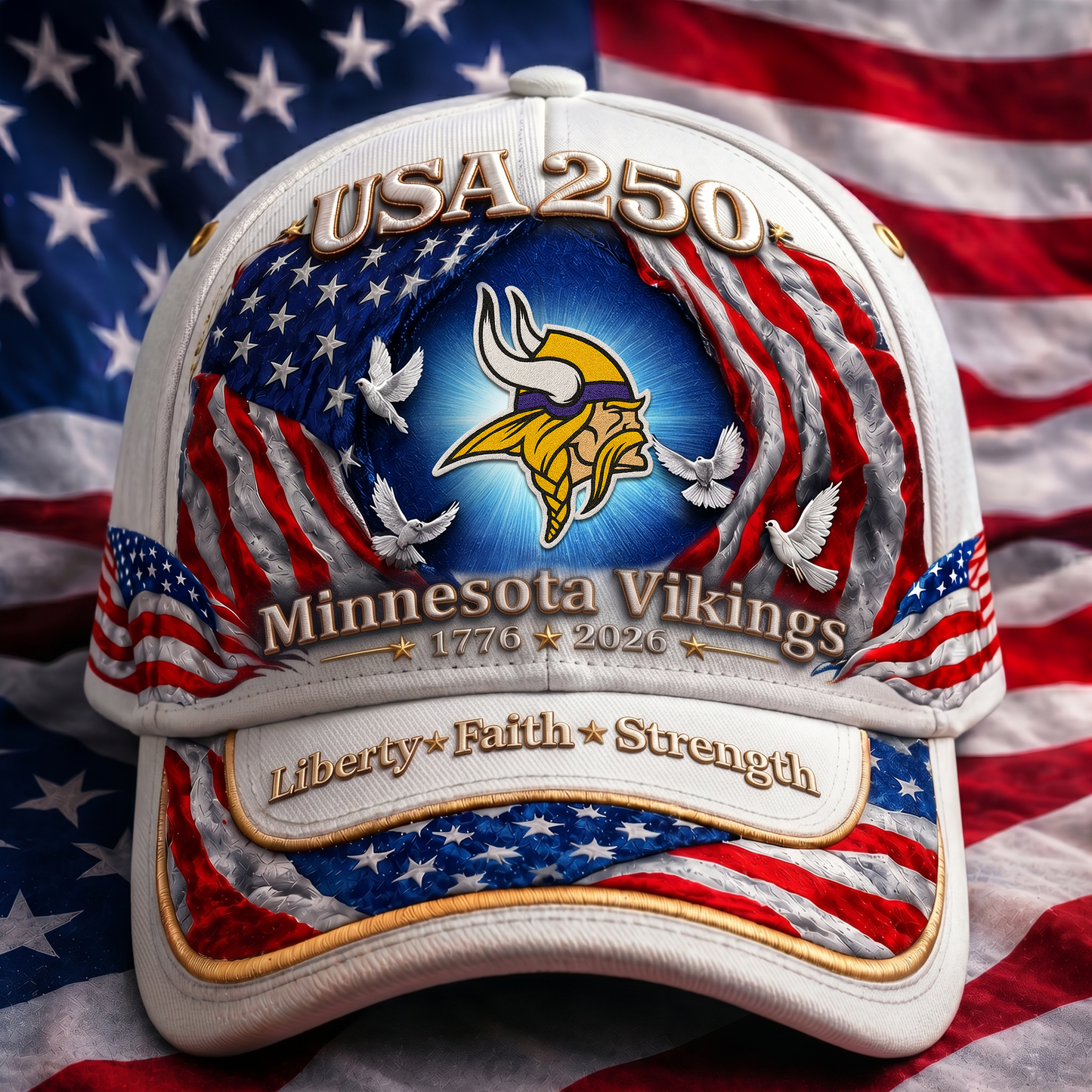 Premium NFL x MV 250 Years Anniversary Of Freedom Cap 220626