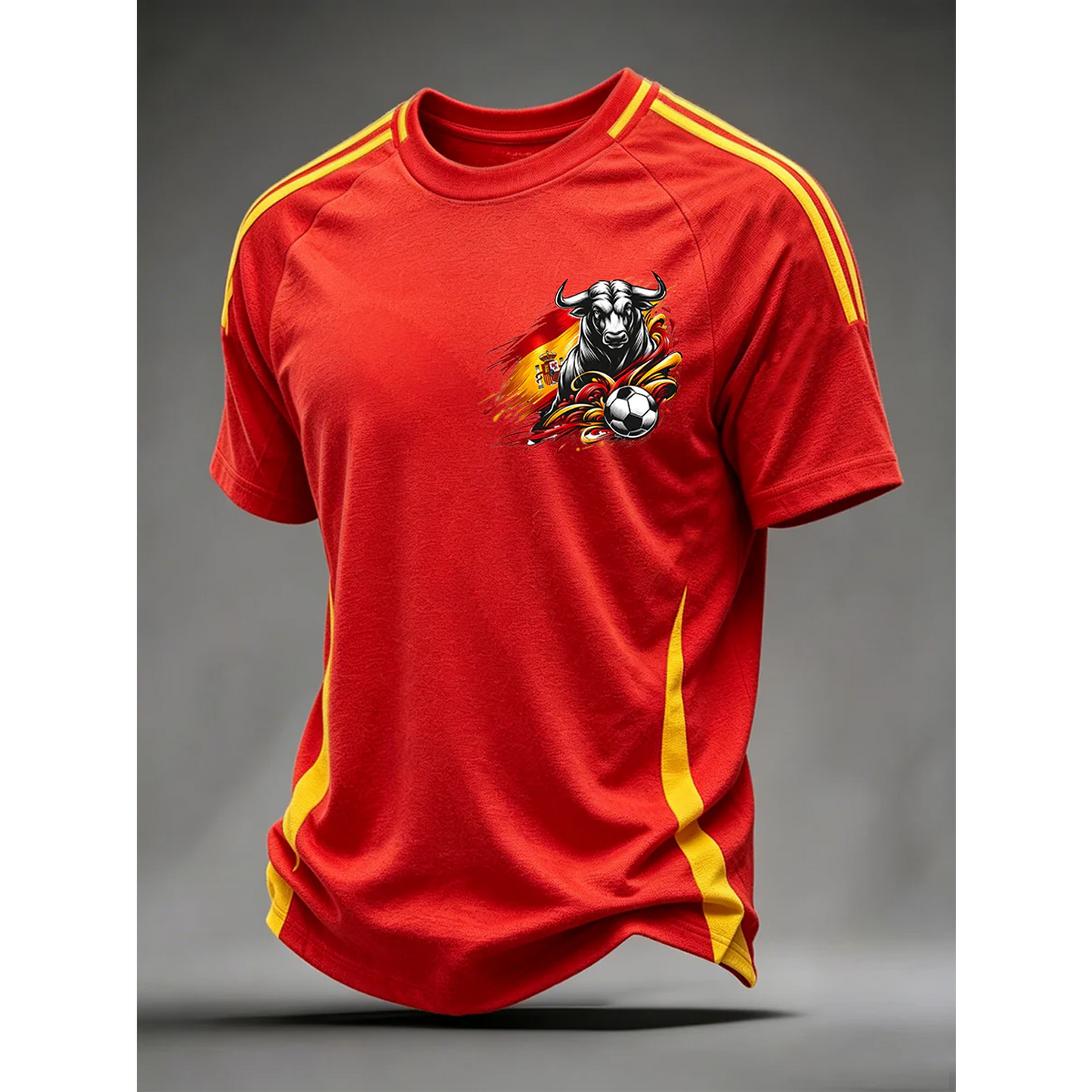 Men's Spanish Football Print Casual Shirt V2 DATND TANTD 050626