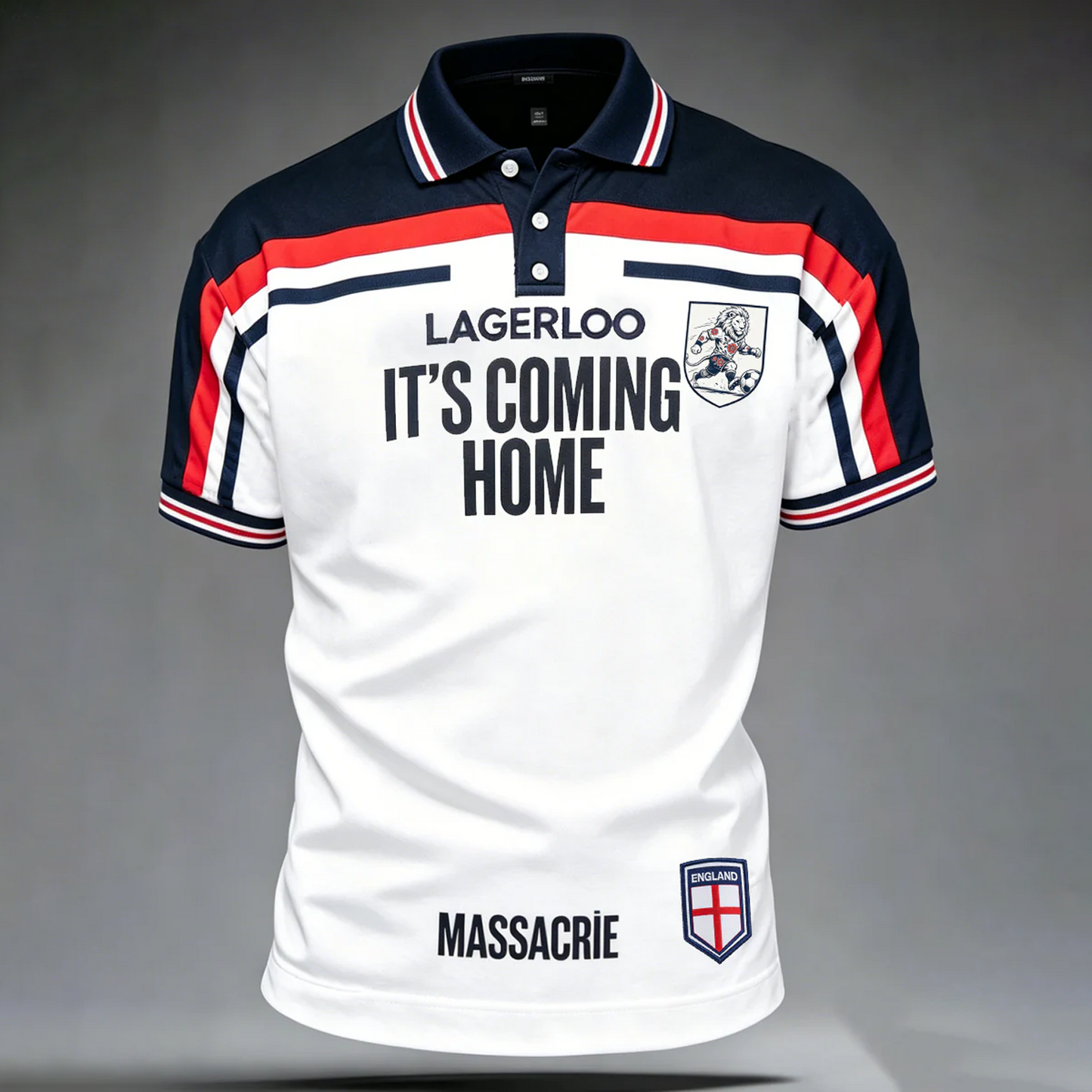 Men's UK Football Lover England Printed polo shirt V7 0106 DatND DVT