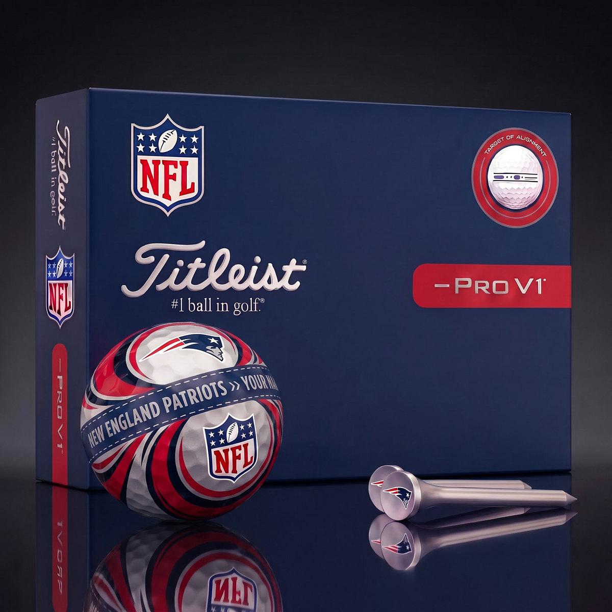 NE X Luxury NFL Football Golf Ball Set – Personalized Edition