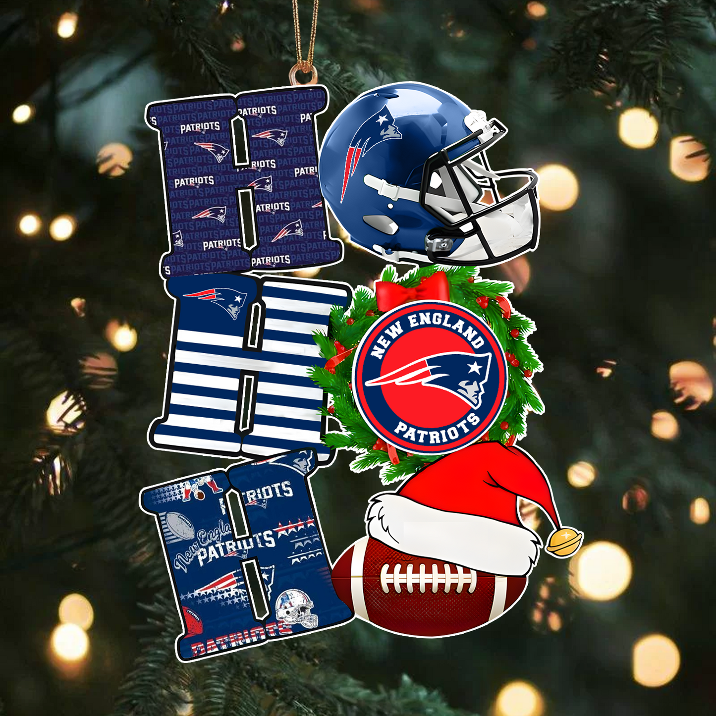 NE x NFL Christmas Ho Ho Ho Ornament 0101 DatND ThuongNH