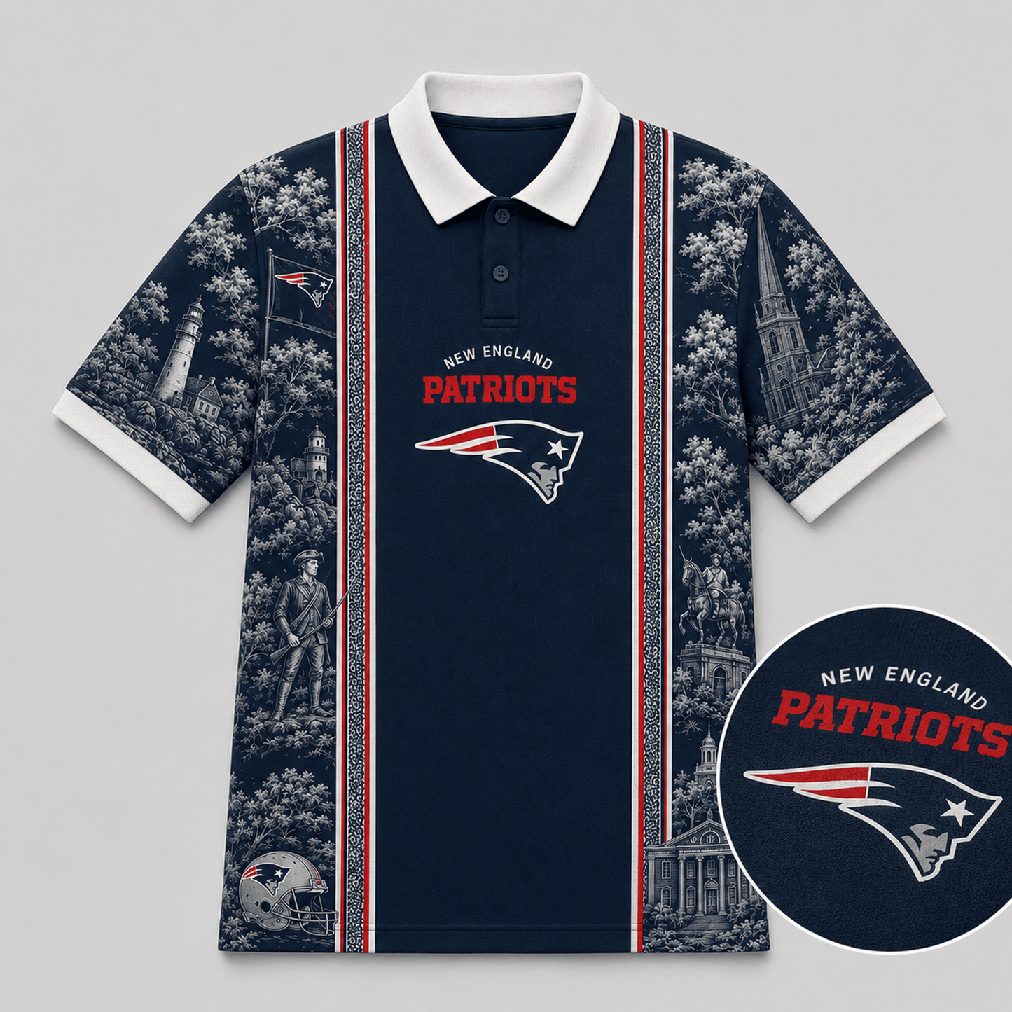 MIN x NFL Heritage Cityscape Polo Shirt for Loyal Fans