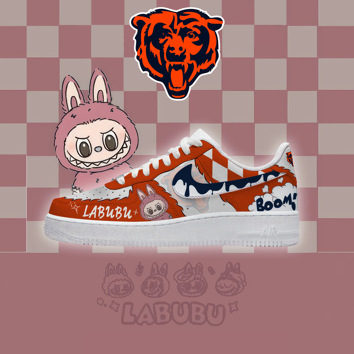 NFL CHI x Labubu Premium AF1 Sneaker DDT CTND