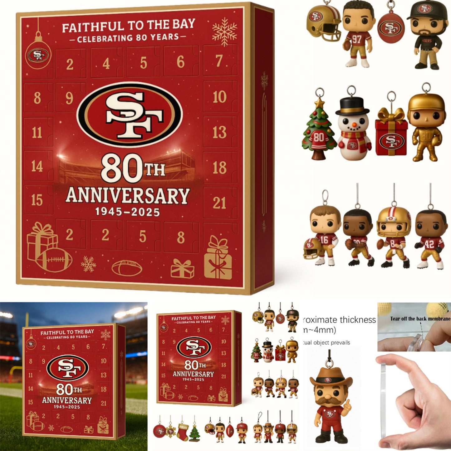 NFL SF Team Advent Calendar Christmas V1 NAK NHM