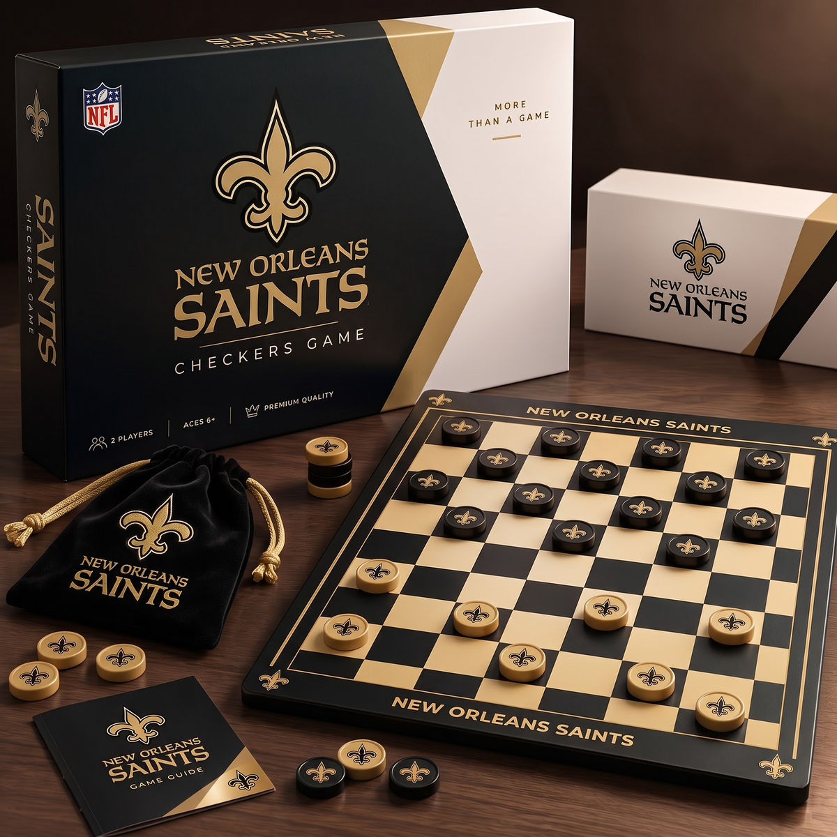 NO X Premium NFL Sports Legends Classic Checkers Set