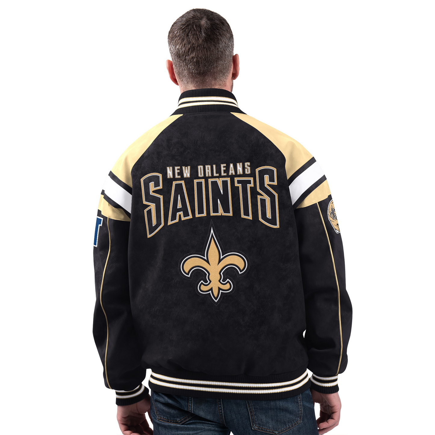 NO x NFL Officially Licensed Faux Suede Jacket DATND TANTD