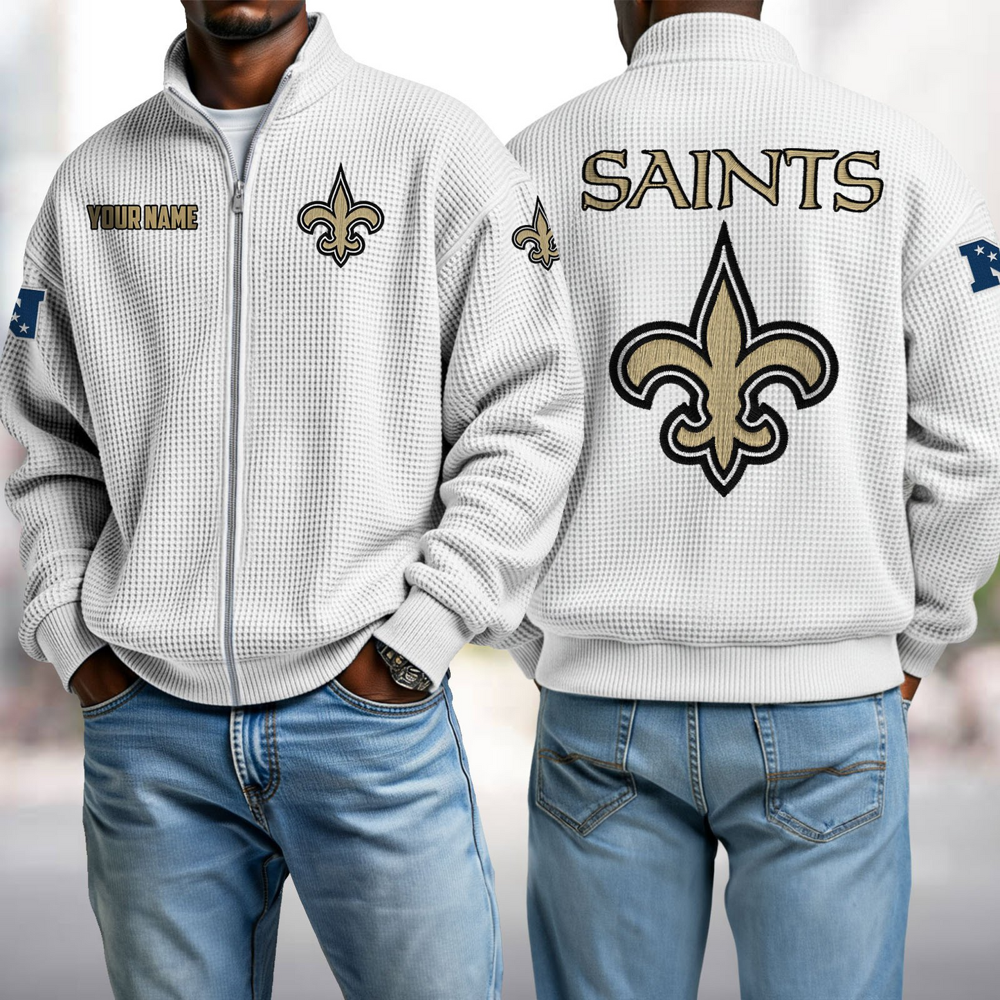 NO x NFL Waffle Zip-Up Sweatshirt DatND DVT