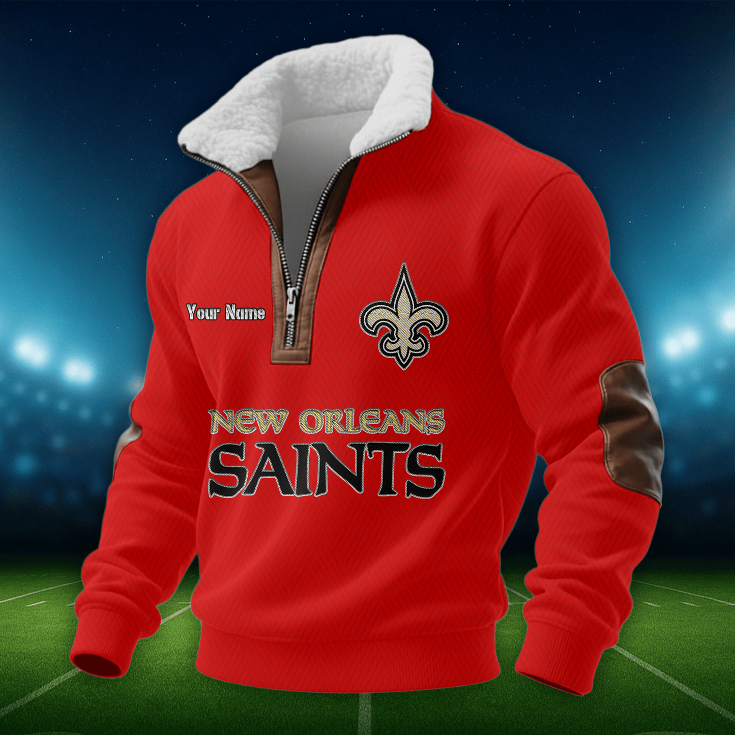 NOS NFL Men Fur Collar Sweatshirt DDT CTND