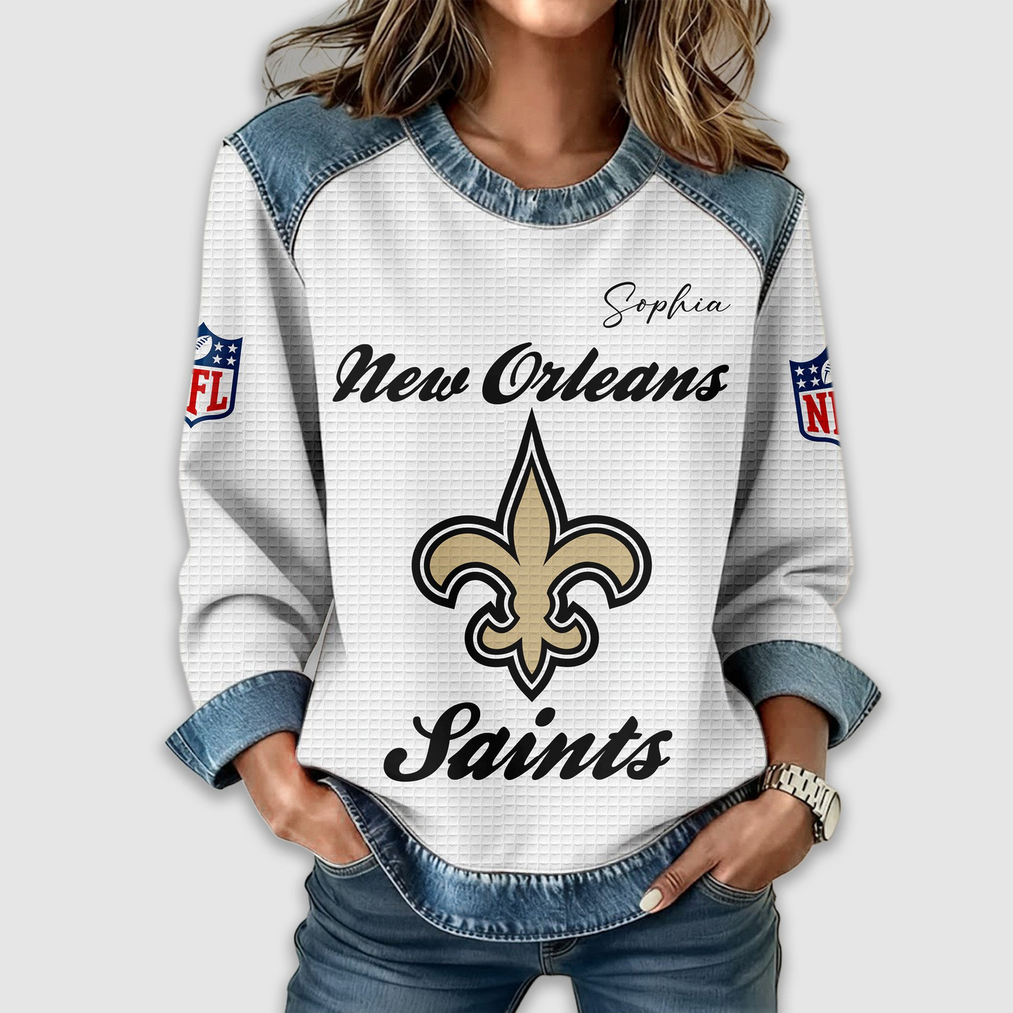 NOS Premium NFL Print Casual Sweatshirt DDT CTND