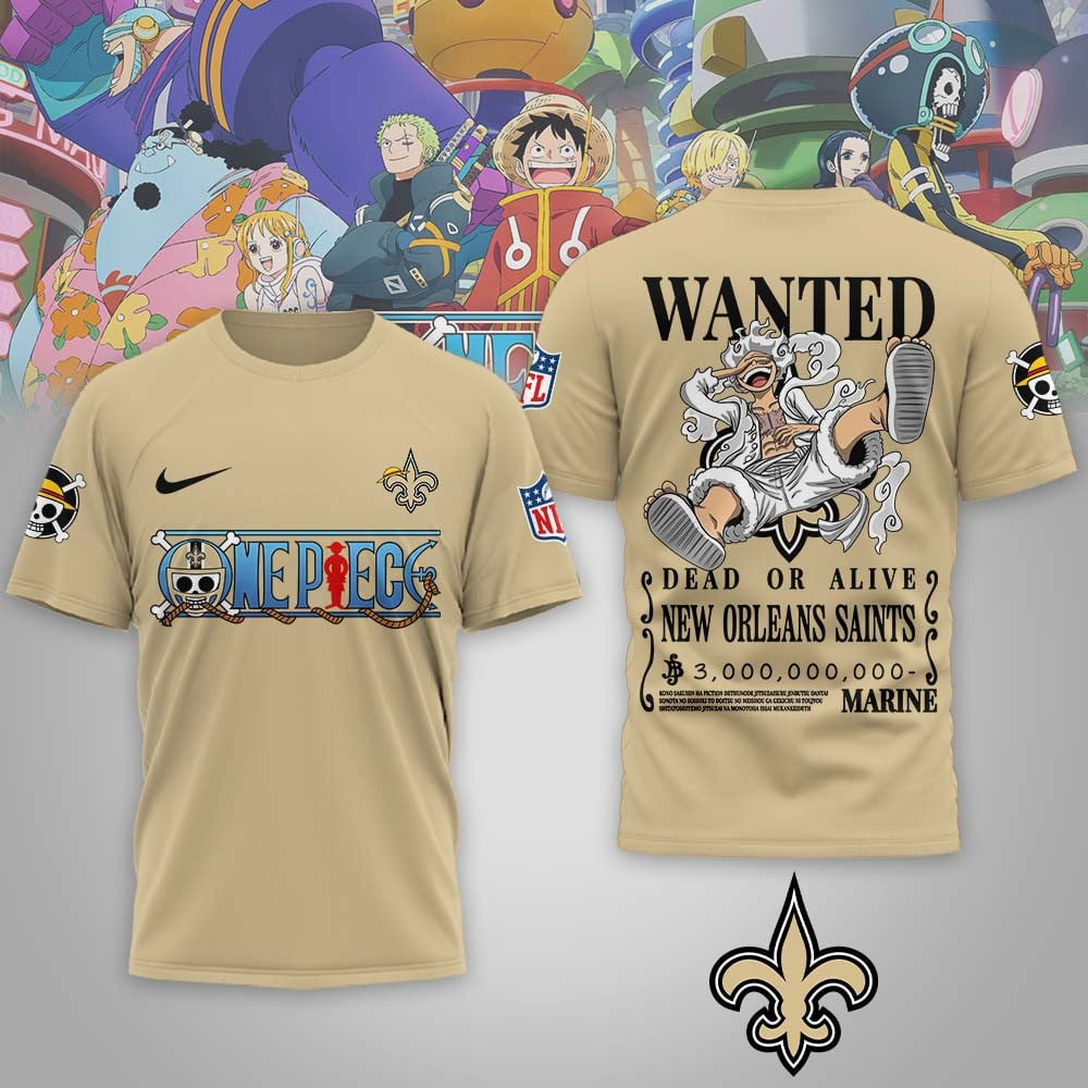 NOS Premium NFL Wanted Monkey D Luffy 3D Shirt DDT NTL