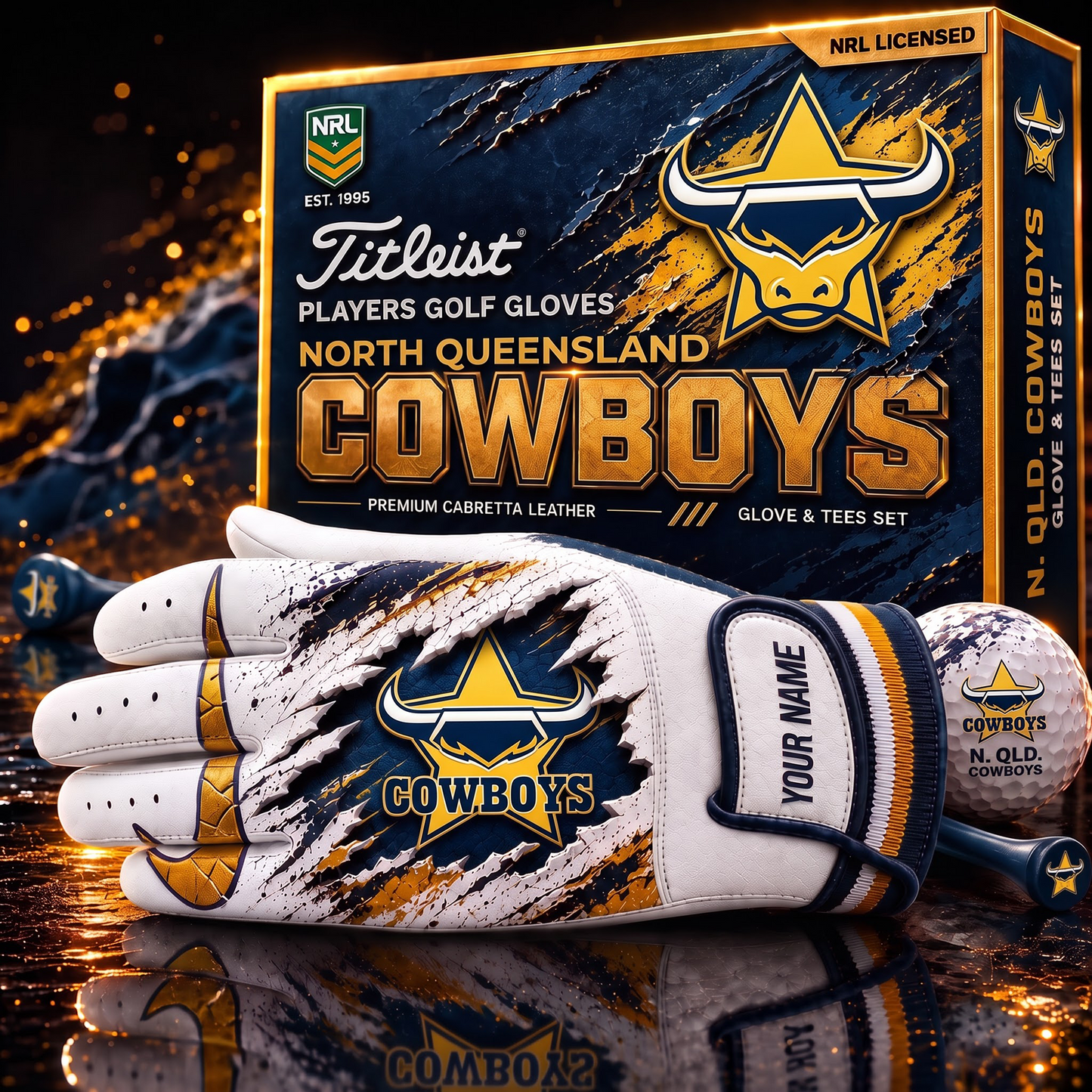 NQL PREMIUM NRL PLAYERS GOLF GLOVE GIFT SET V2