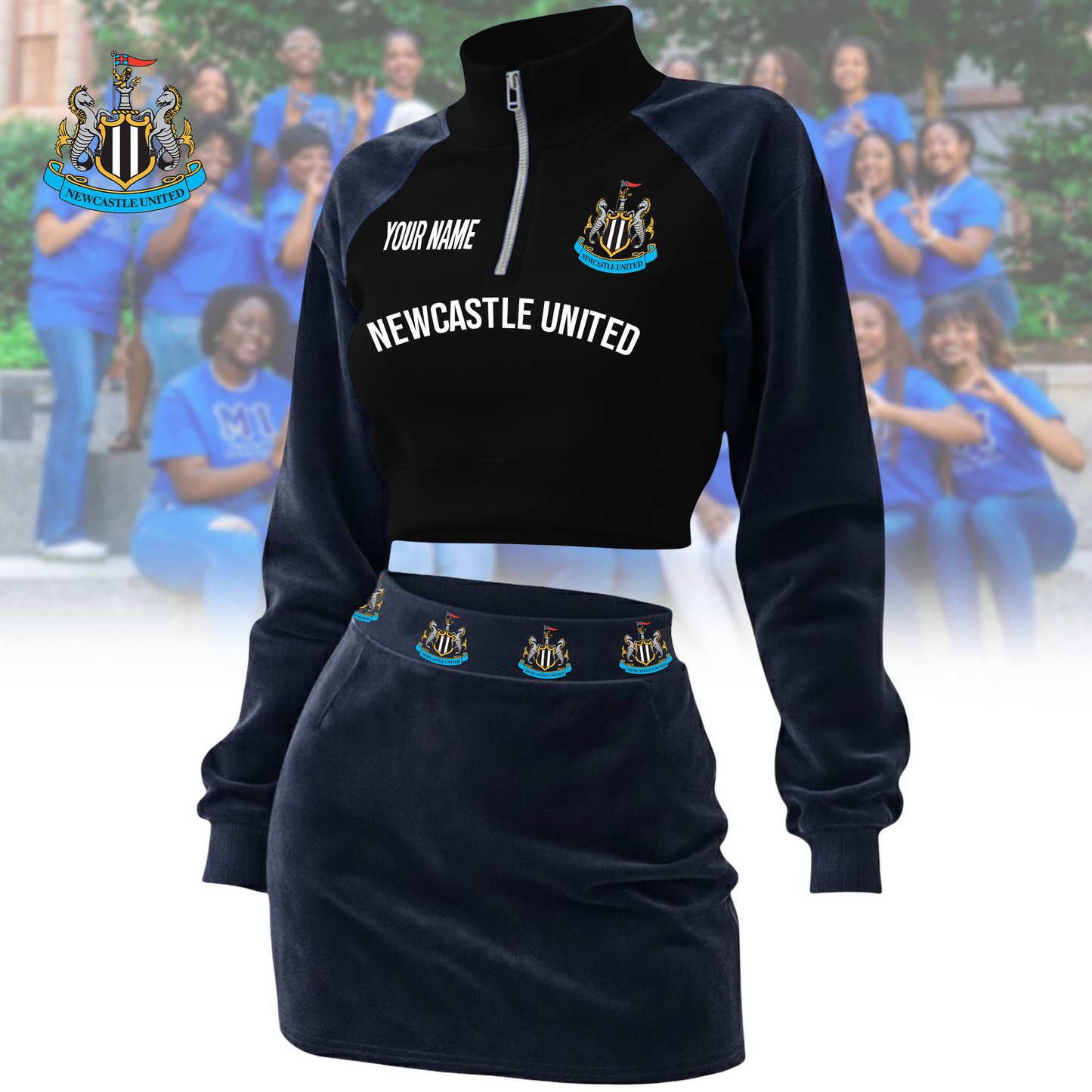 NU x EPL Premium Long Zip Polo Shirt DDT CTND