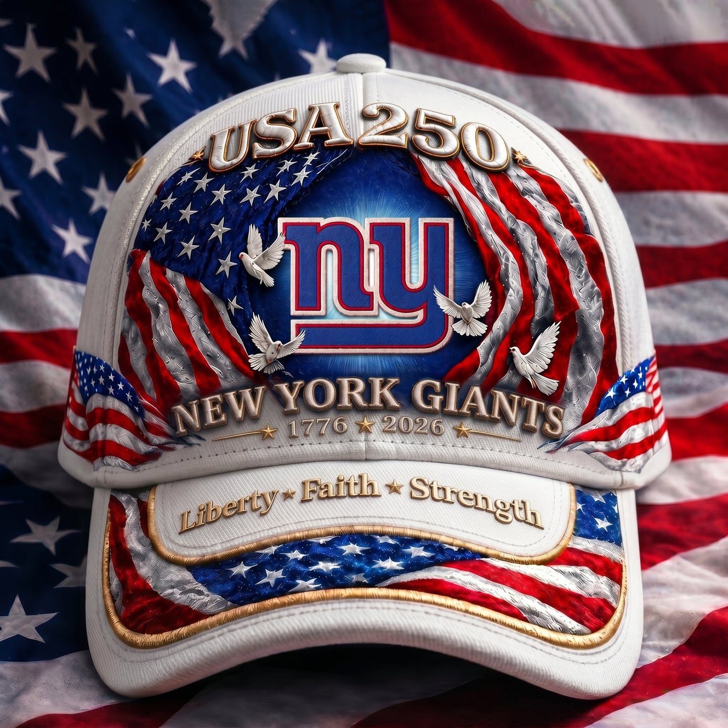 Premium NFL x NYG 250 Years Anniversary Of Freedom Cap 220626