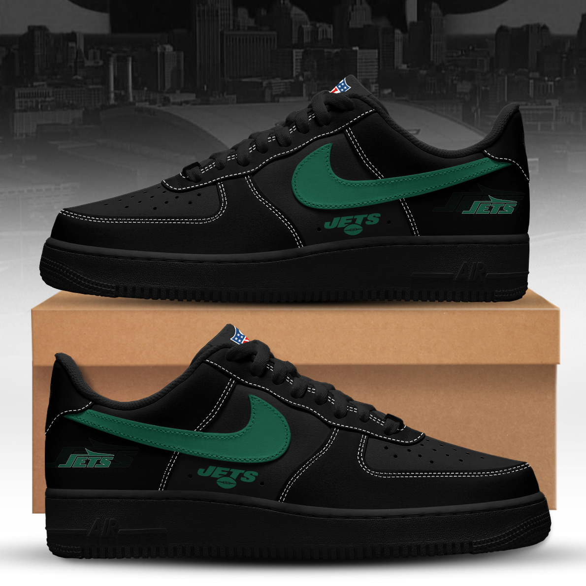 NYJ Premium NFL V5 AF1 Sneaker DDT CTND