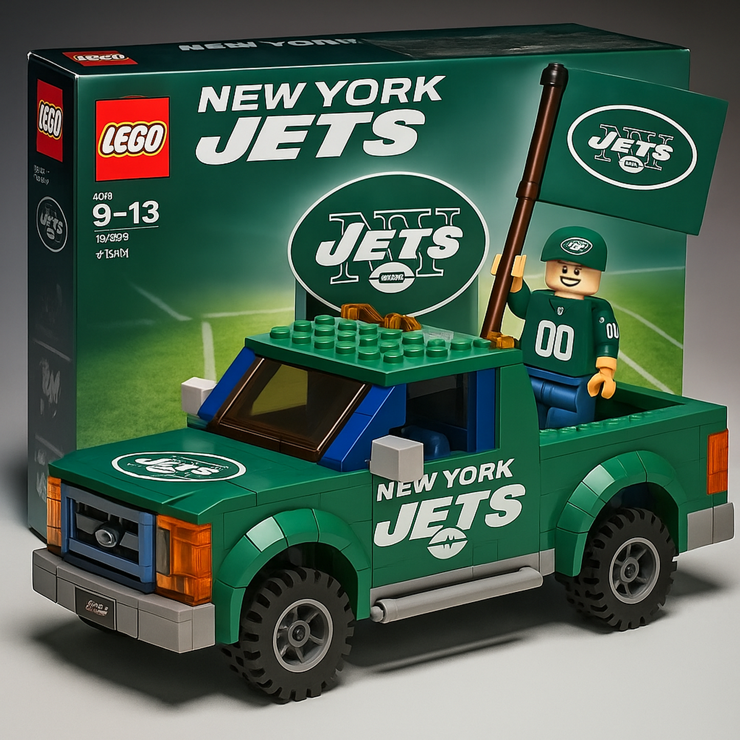 NYJ x NFL Building Blocks Truck Toy Set DatND DVT