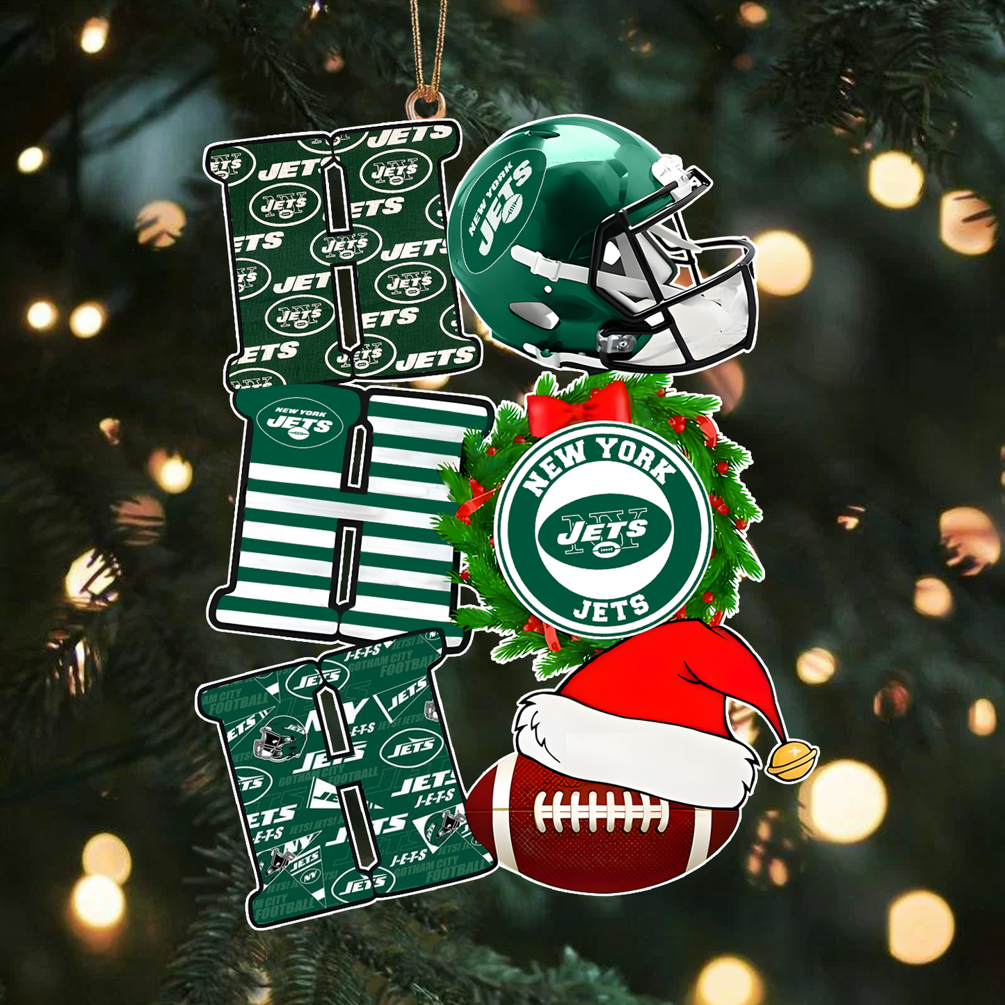 NYJ x NFL Christmas Ho Ho Ho Ornament 0101 DatND ThuongNH