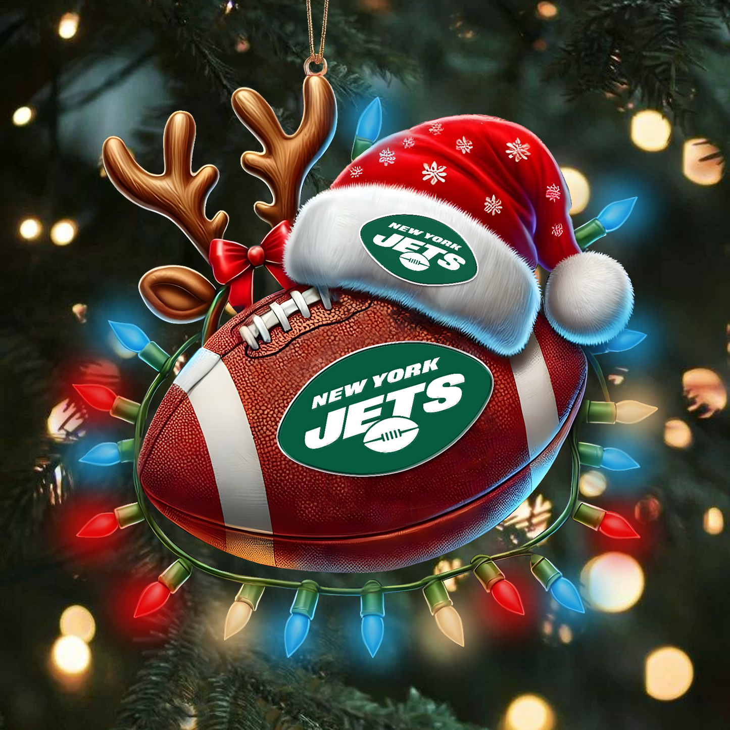 NYJ x NFL Christmas Lights Football Ornament 0110 DatND ThuongNH