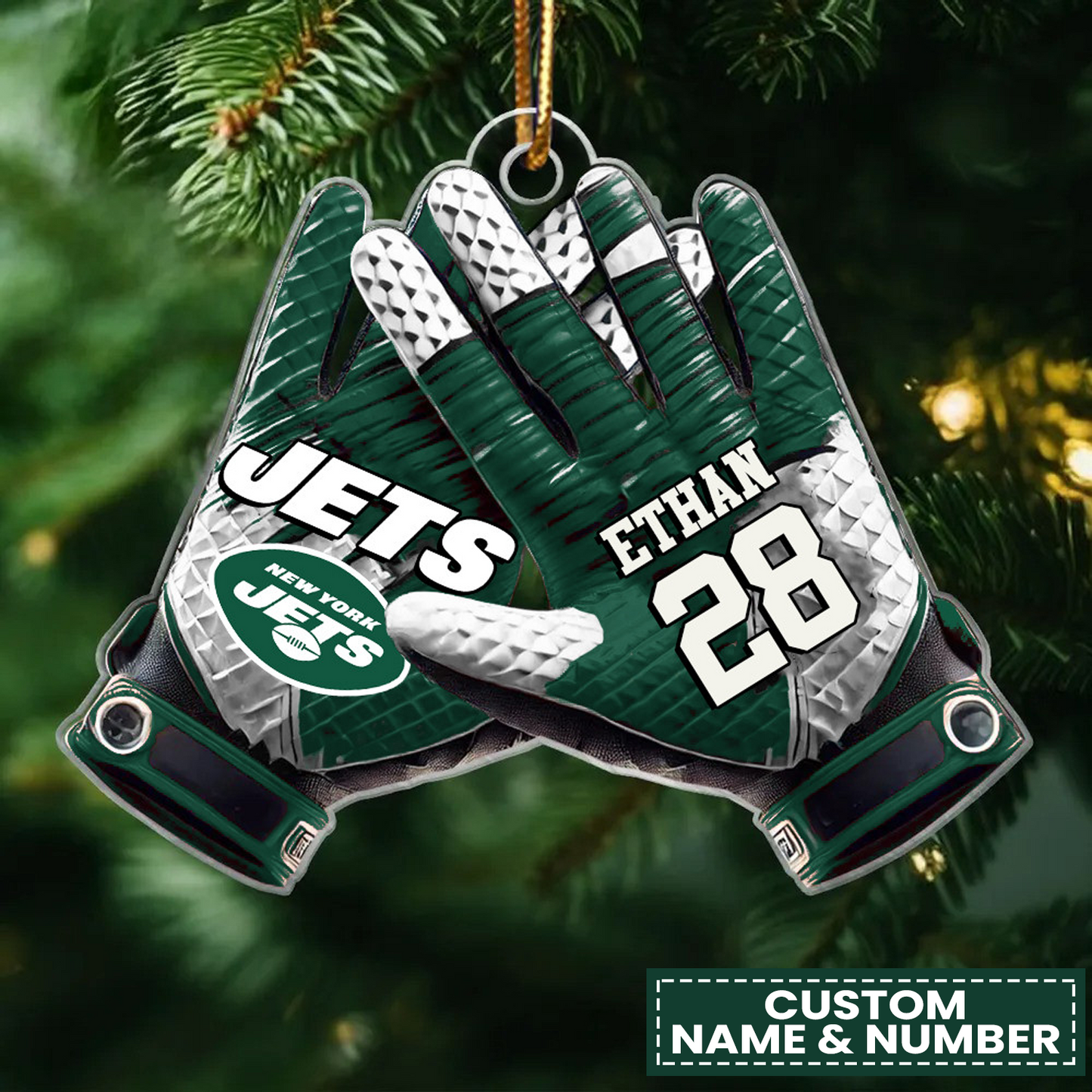 NYJ x NFL Customized Christmas Acrylic Ornament DATND TANTD