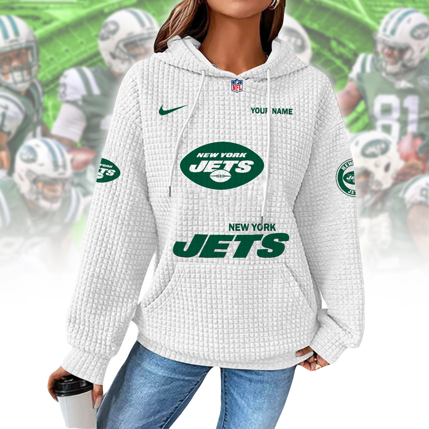 NYJ x NFL Waffle Hoodie 0310 DatND DVT