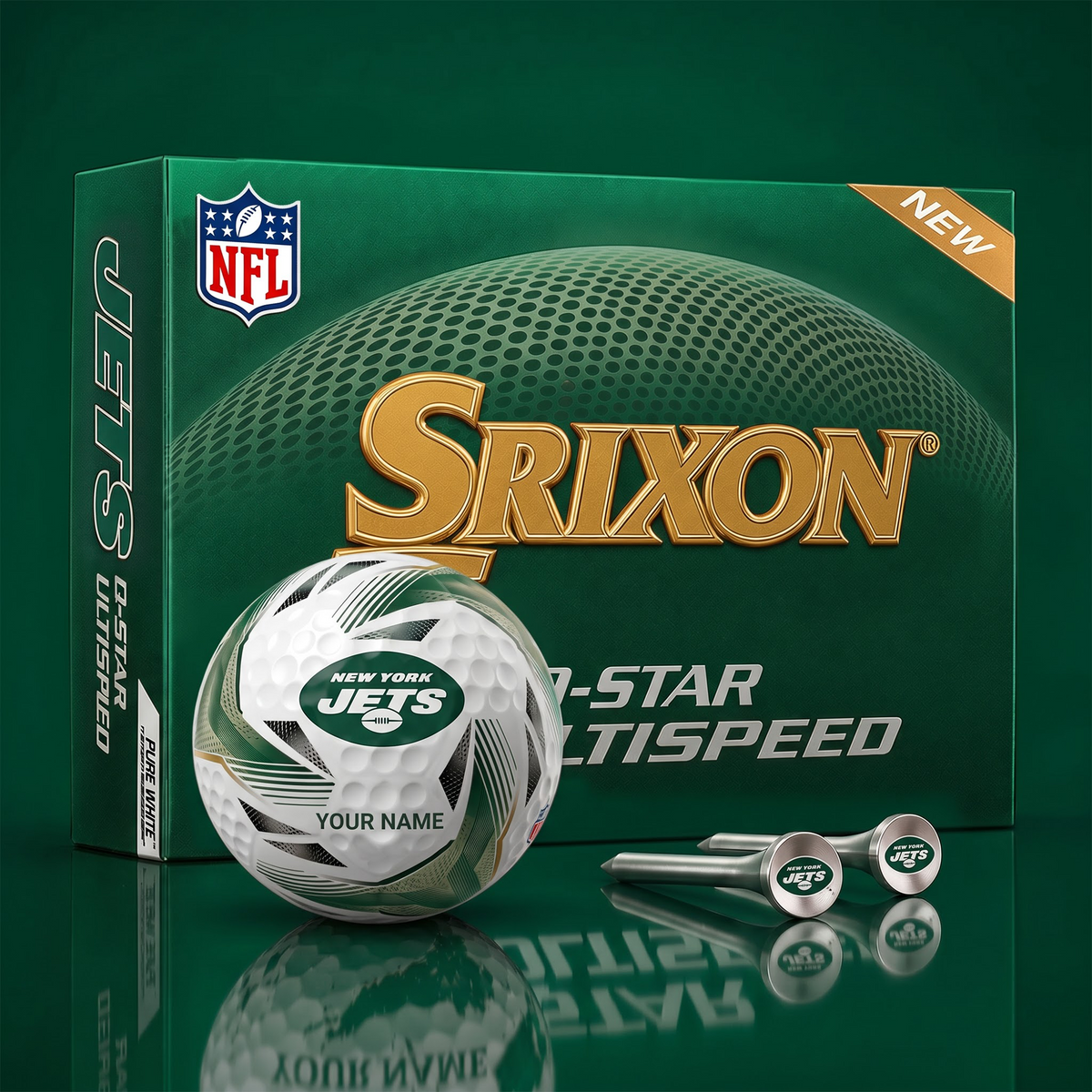 NYJ_NFL Football Fan Signature Golf Ball Set – Personalized Edition