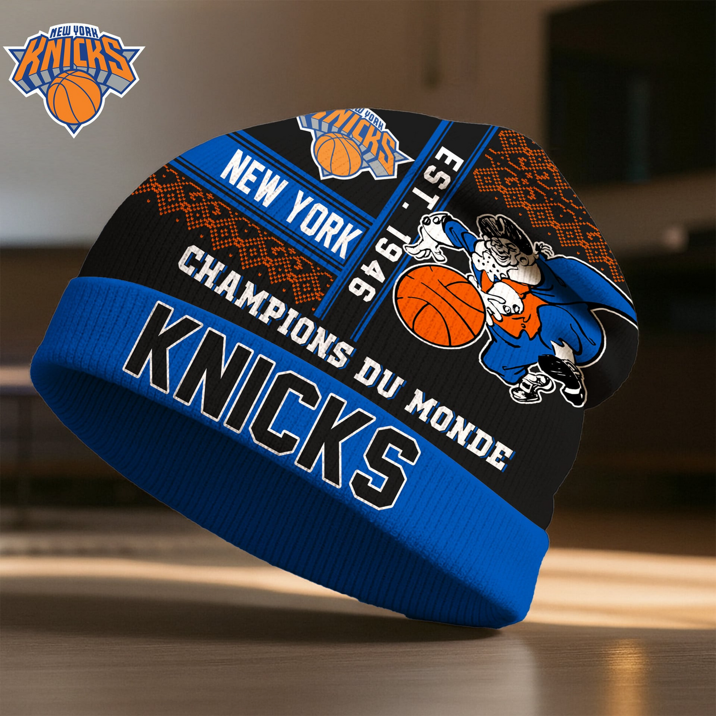 NYK Premium NBA Champions Du Monde Beanie Hat DDT CTND