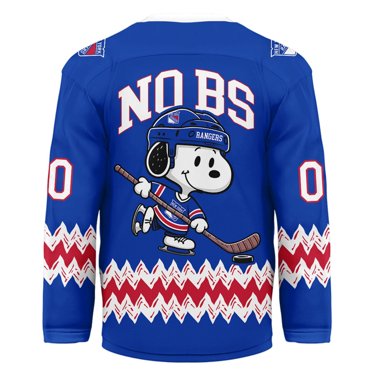 NYR Premium NHL Snoopy Personalized Hockey Jersey DDT CTN