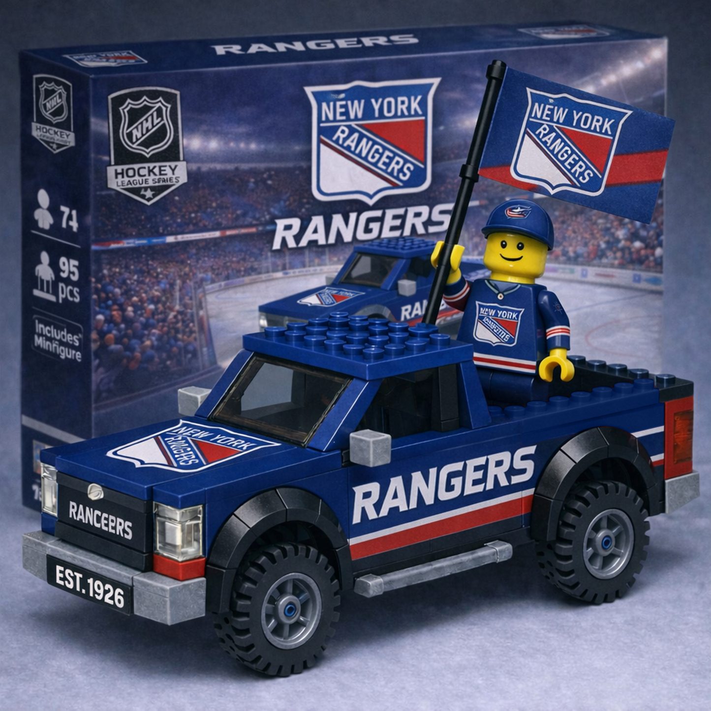 NYR x NHL Building Blocks Truck Toy Set V1 DatND DVT