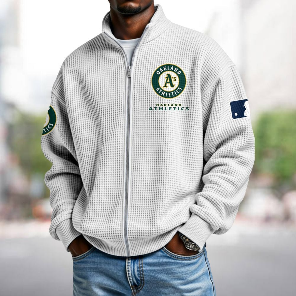 OAK x MLB Waffle Zip-Up Sweatshirt DatND DVT