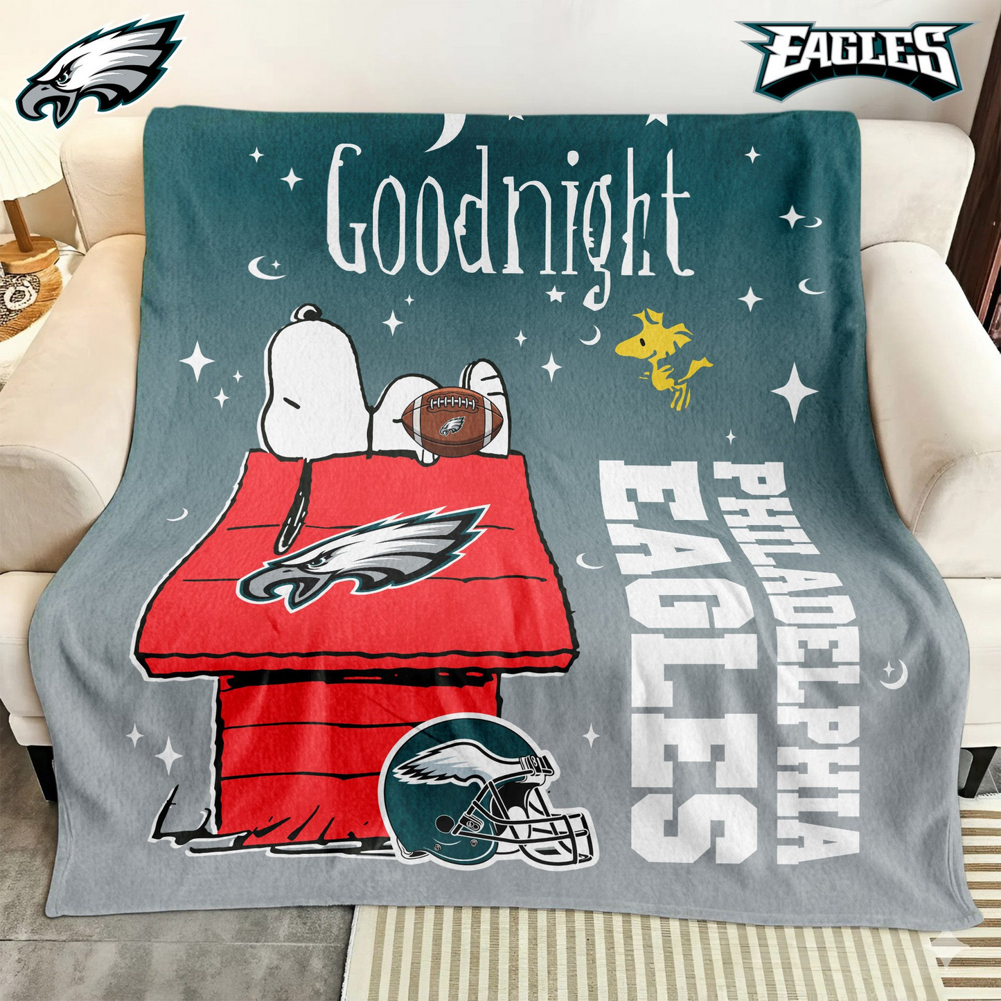 PE Premium NFL Snoopy Fan Blanket DDT NTL