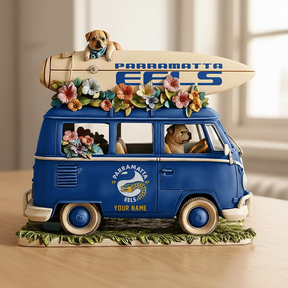 PE x NRL Funny Dog Driving Summer Car Acrylic Block Plaque Custom Name Gifts DDT CTND