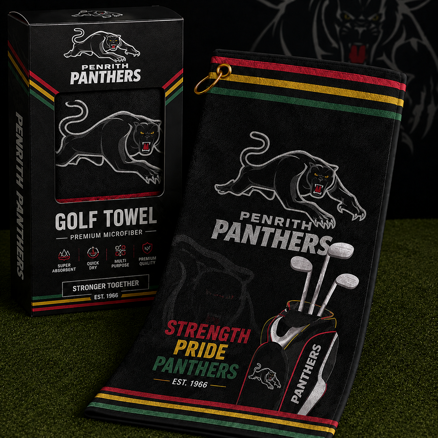 PEN NRL PREMIUM PERSONALIZED GOLF MICROFIBER TOWEL LIMITED EDTION