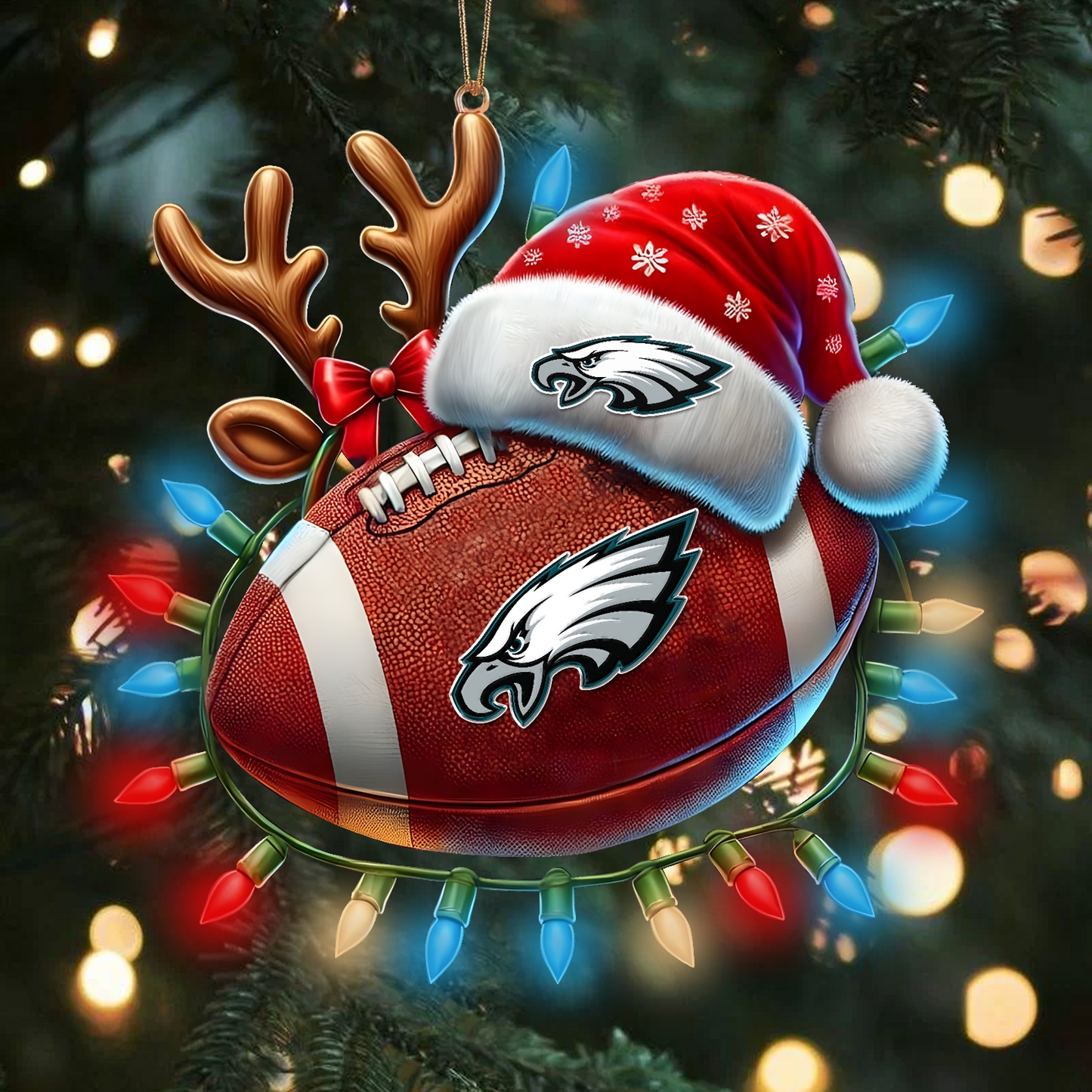 PHI x NFL Christmas Lights Football Ornament 0110 DatND ThuongNH