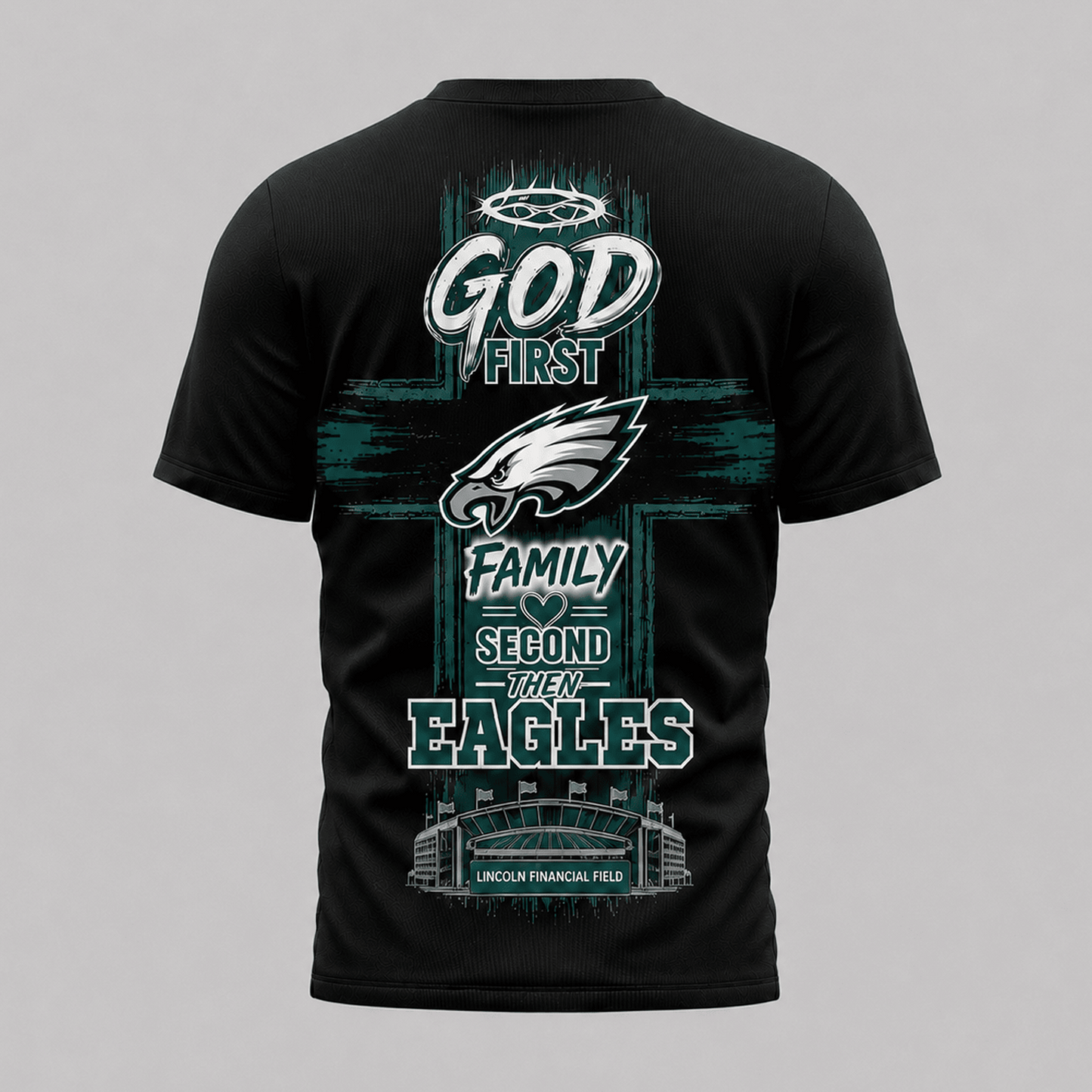PHI x NFL Faith Family Team Pride 3D T-Shirt 0207
