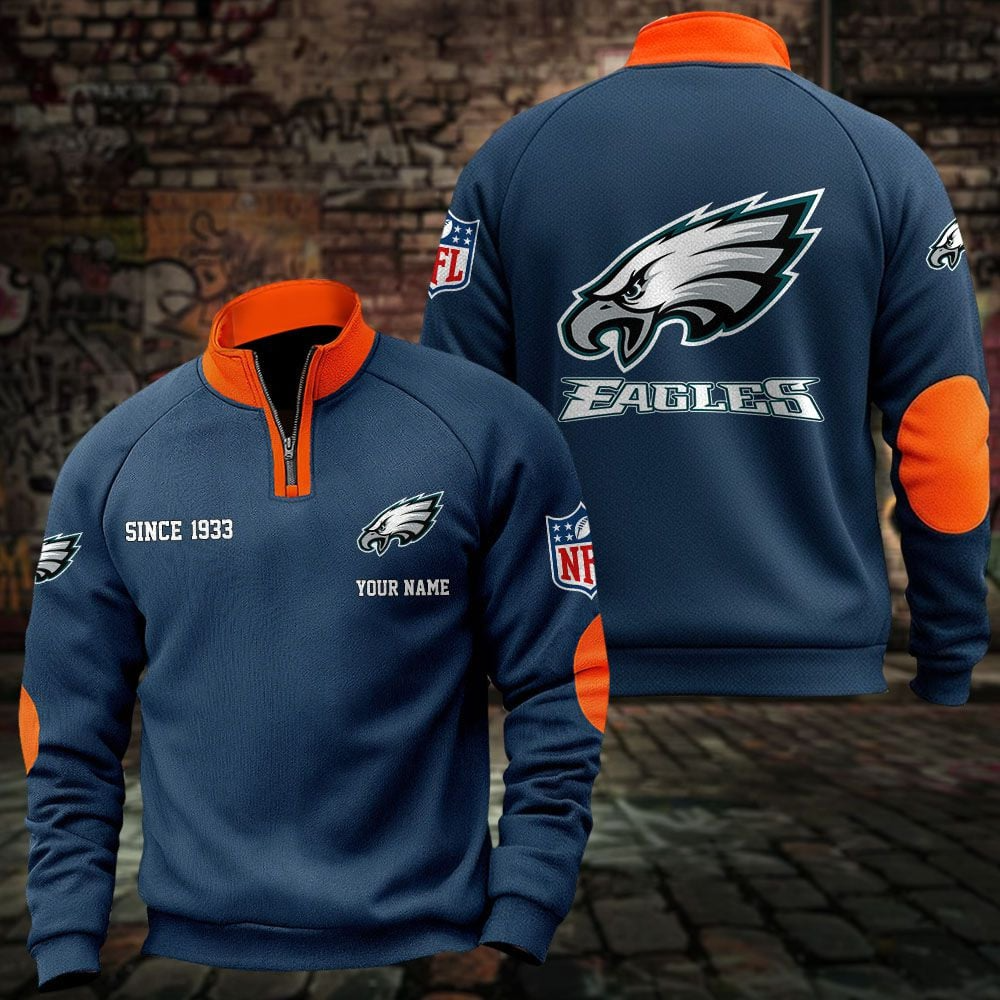 PHI x NFL Sweatshirts Quarter Collared Sweatshirt Pullover DatND DVT