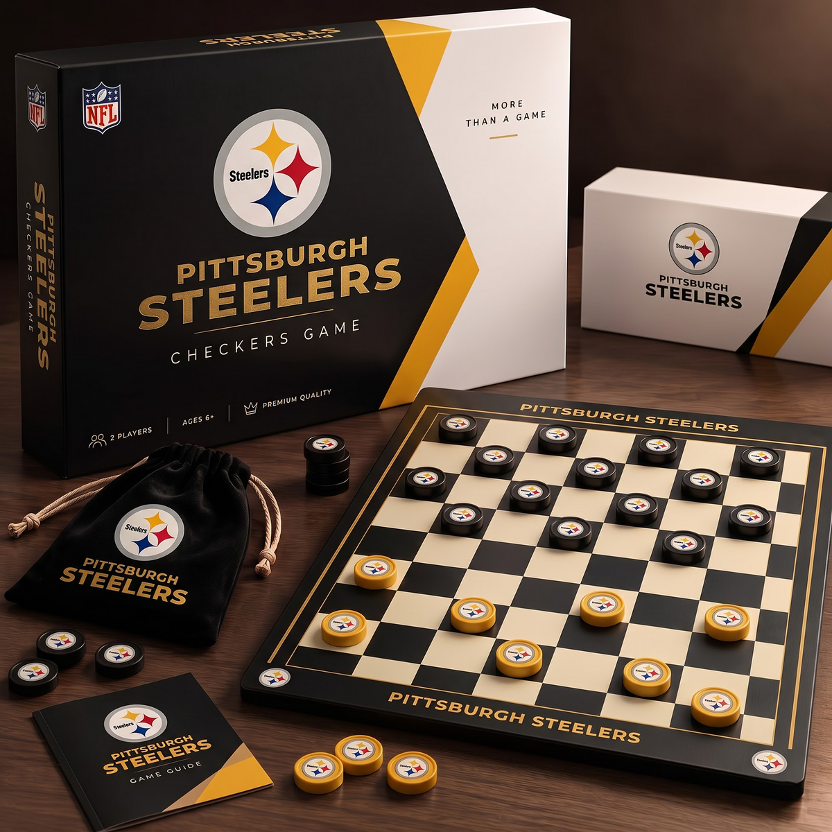 PIT X Premium NFL Sports Legends Classic Checkers Set