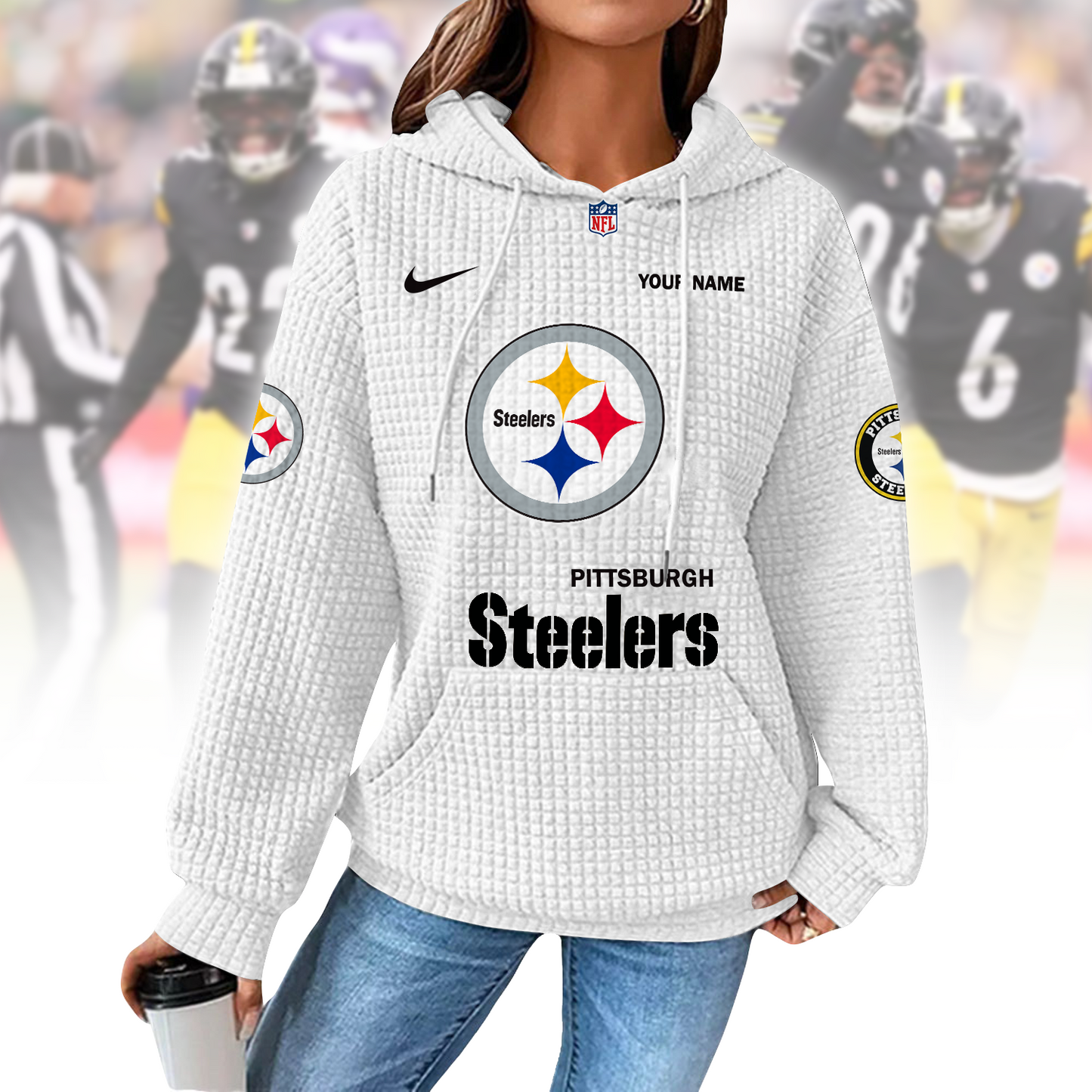 PIT x NFL Waffle Hoodie 0310 DatND DVT