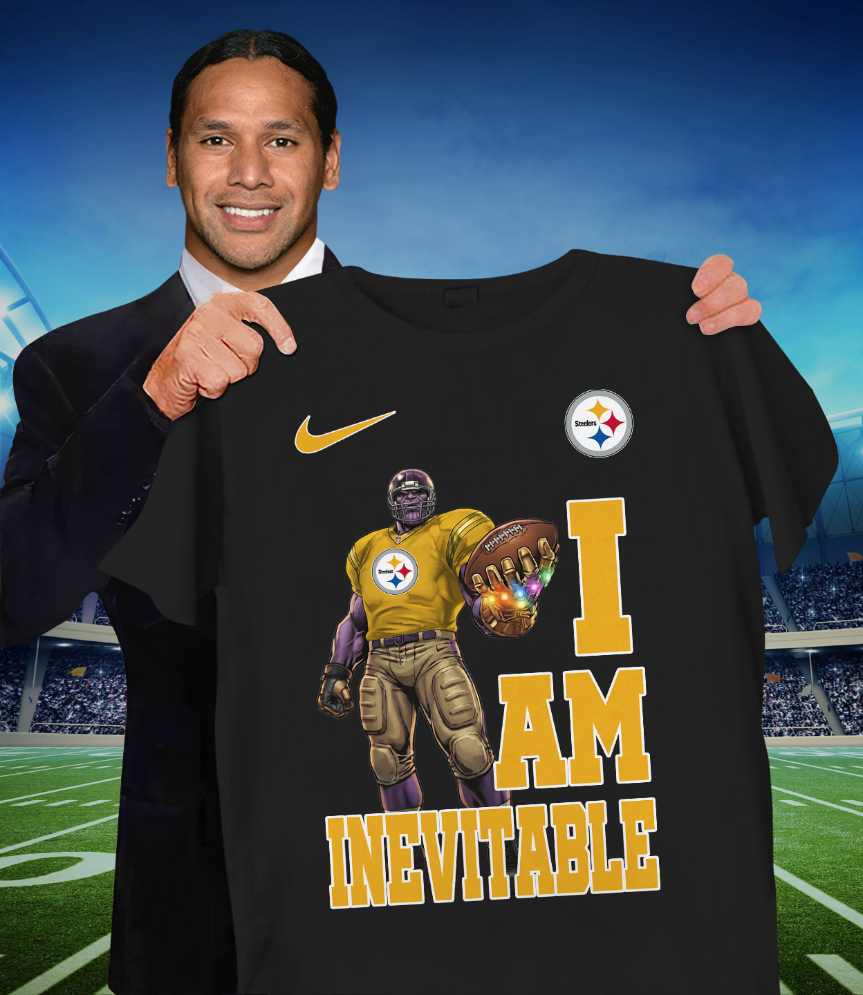 PIT x NFL Thanos I Am Inevitable T-Shirt DATND TANTD