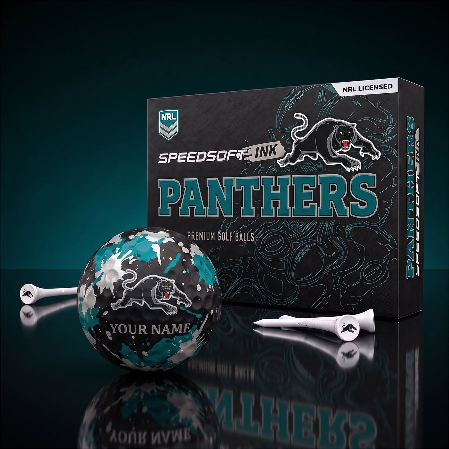 PREMIUM NRL X PP EXCLUSIVE PERSONALIZED GOLF BALL SET LIMITED EDTION