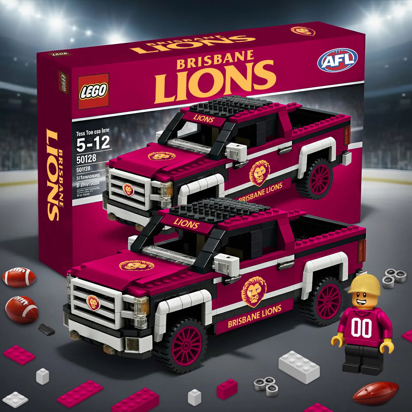 PREMIUM AFL X BL 3D RACING TRUCK BUILDING BLOCK SET TOY V2 NDT NHM