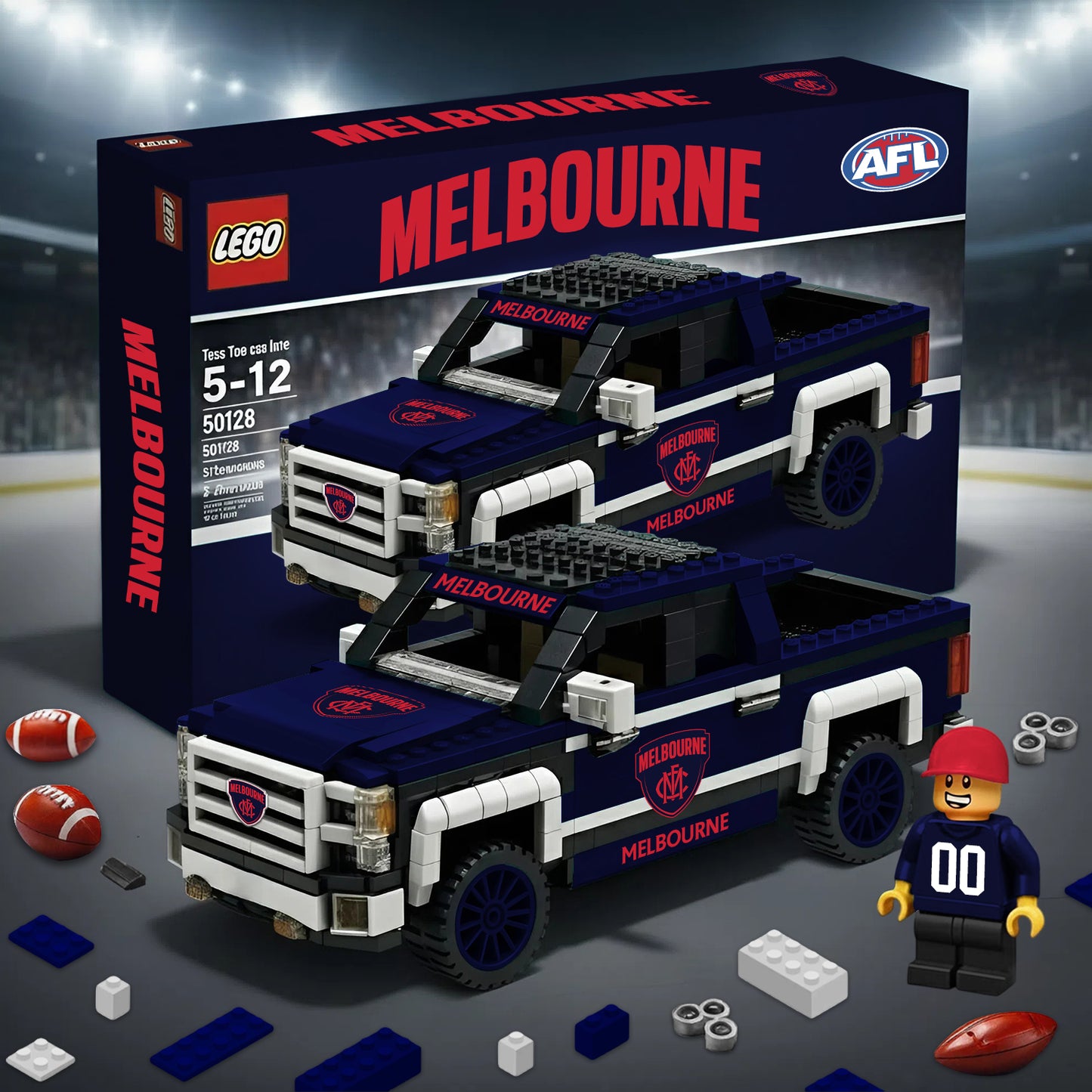 PREMIUM AFL X MEL 3D RACING TRUCK BUILDING BLOCK SET TOY V2 NDT NHM