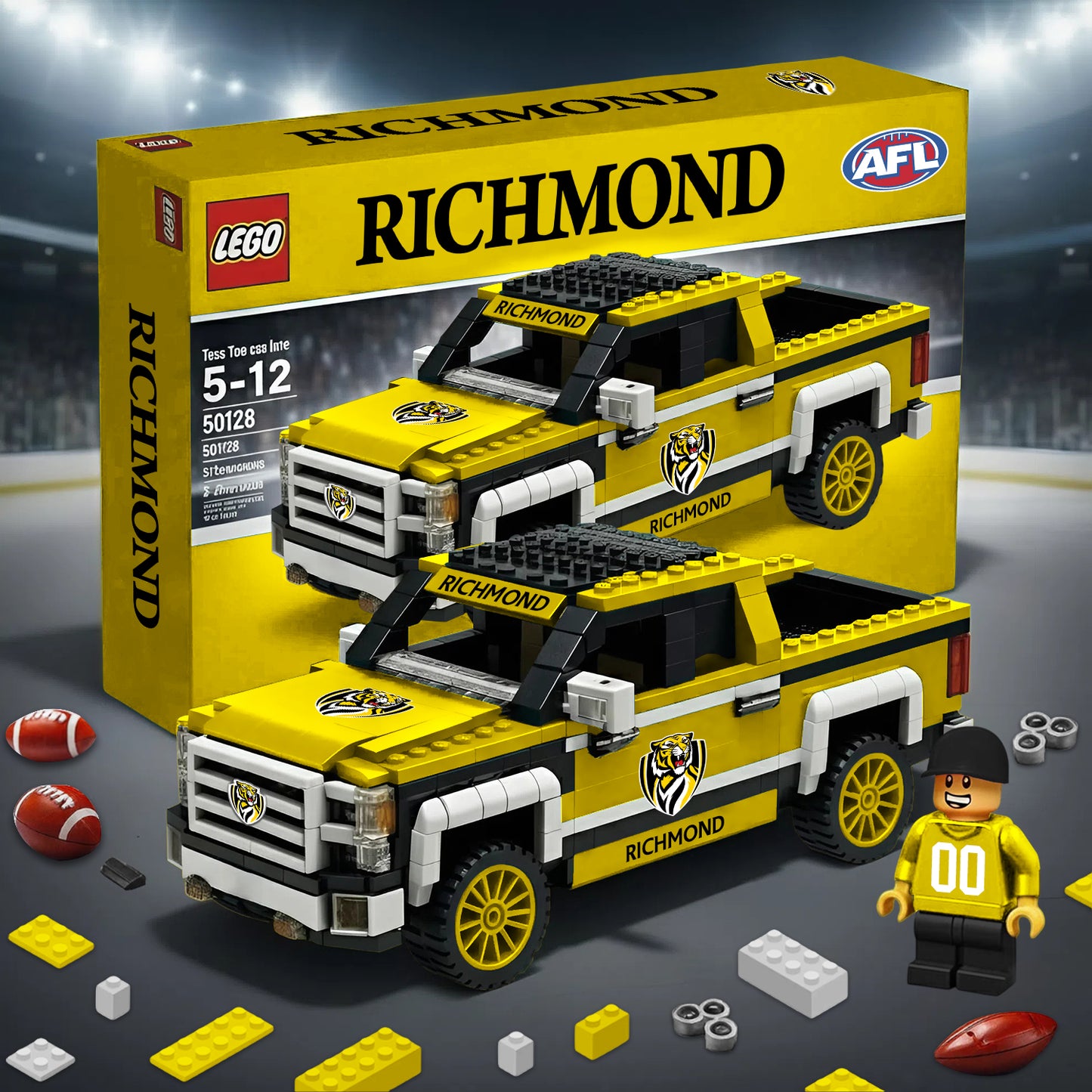 PREMIUM AFL X RIC 3D RACING TRUCK BUILDING BLOCK SET TOY V2 NDT NHM