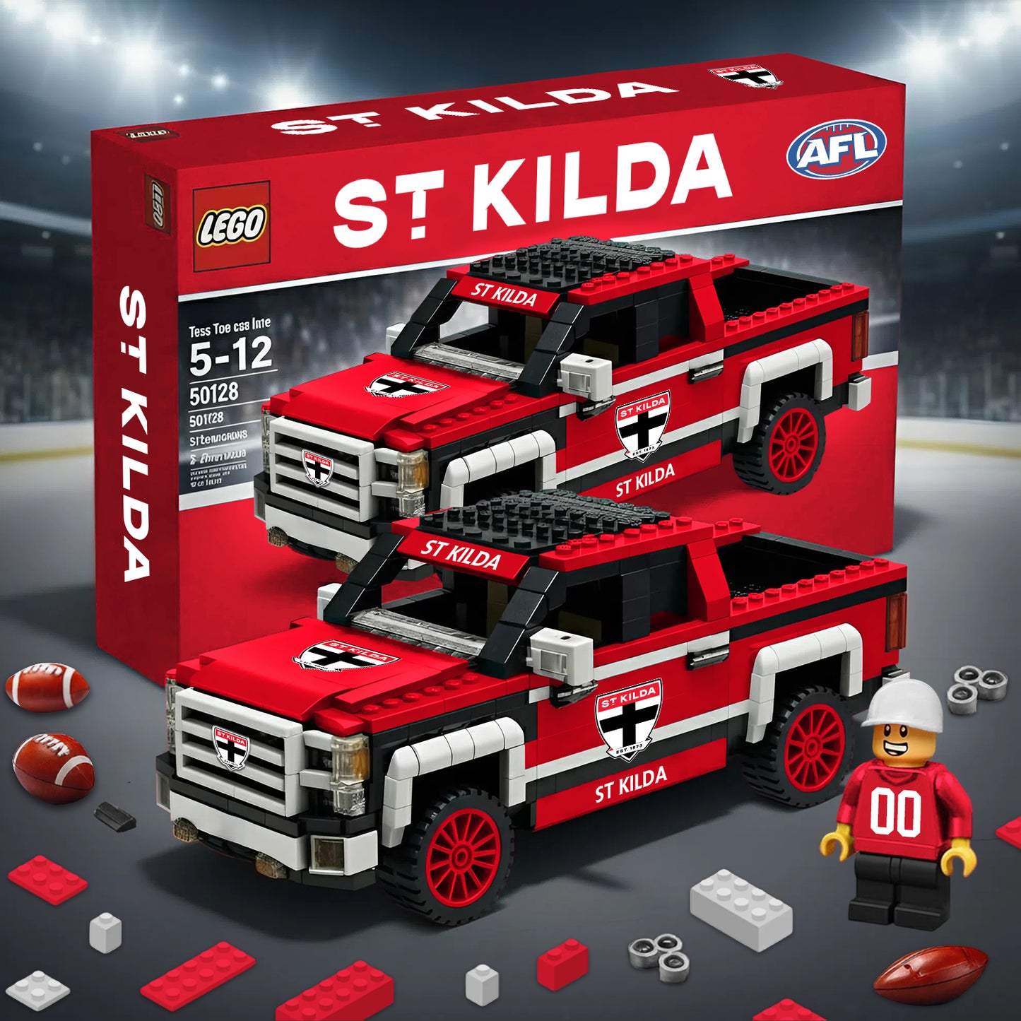 PREMIUM AFL X STK 3D RACING TRUCK BUILDING BLOCK SET TOY V2 NDT NHM